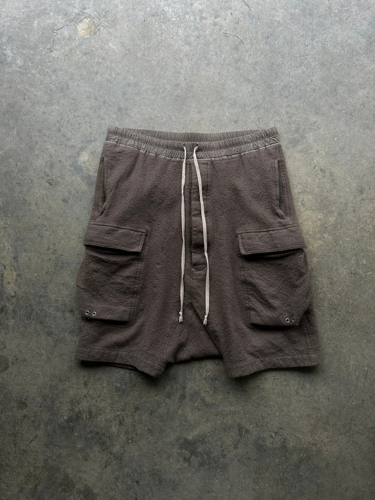 Pre-owned Rick Owens Fw19 Cargo Pod Shorts In Brown