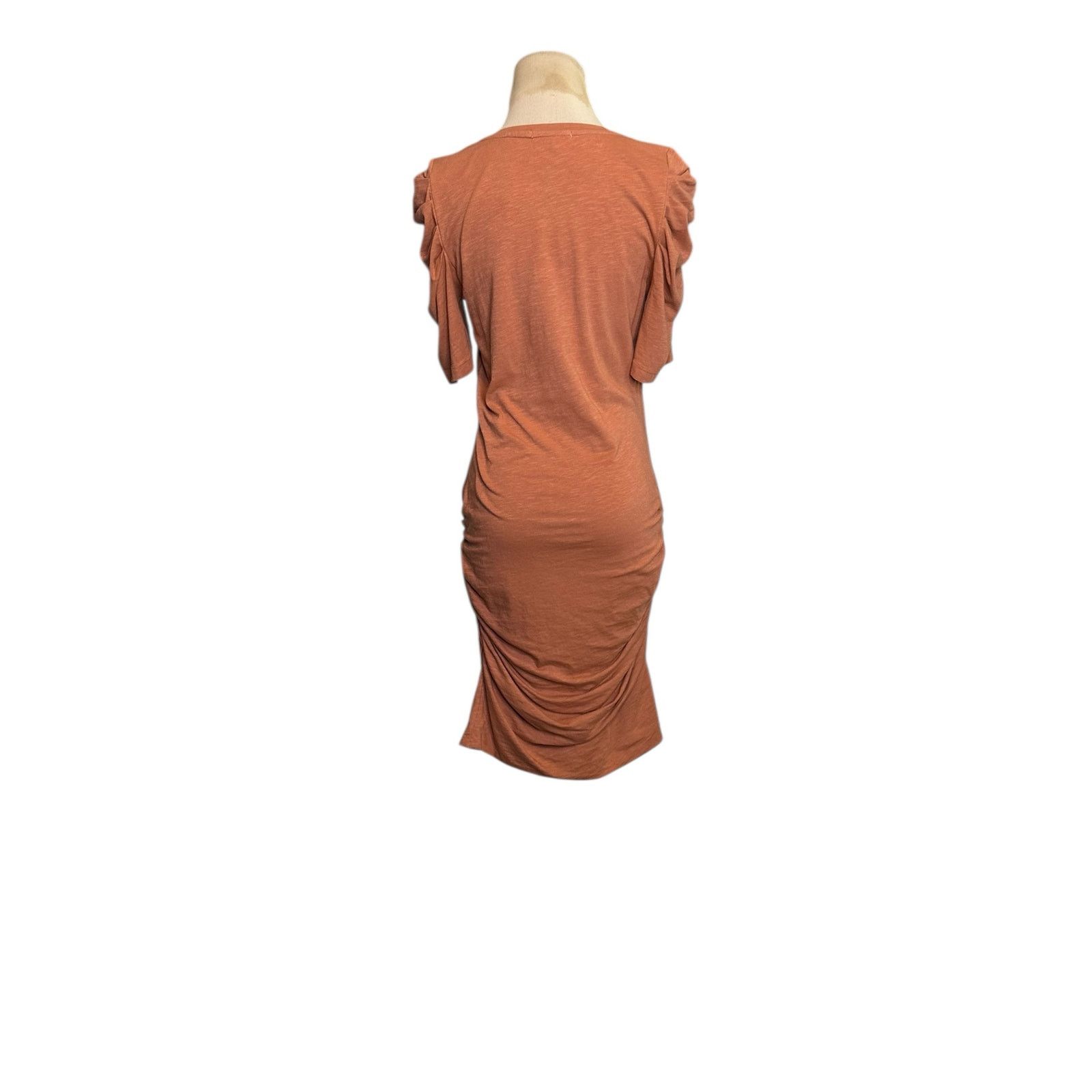 Sundry Sundry Brown Puff Short Sleeves Ruched Mini Dress Size 2 Size XS / US 0-2 / IT 36-38 - 15 Thumbnail