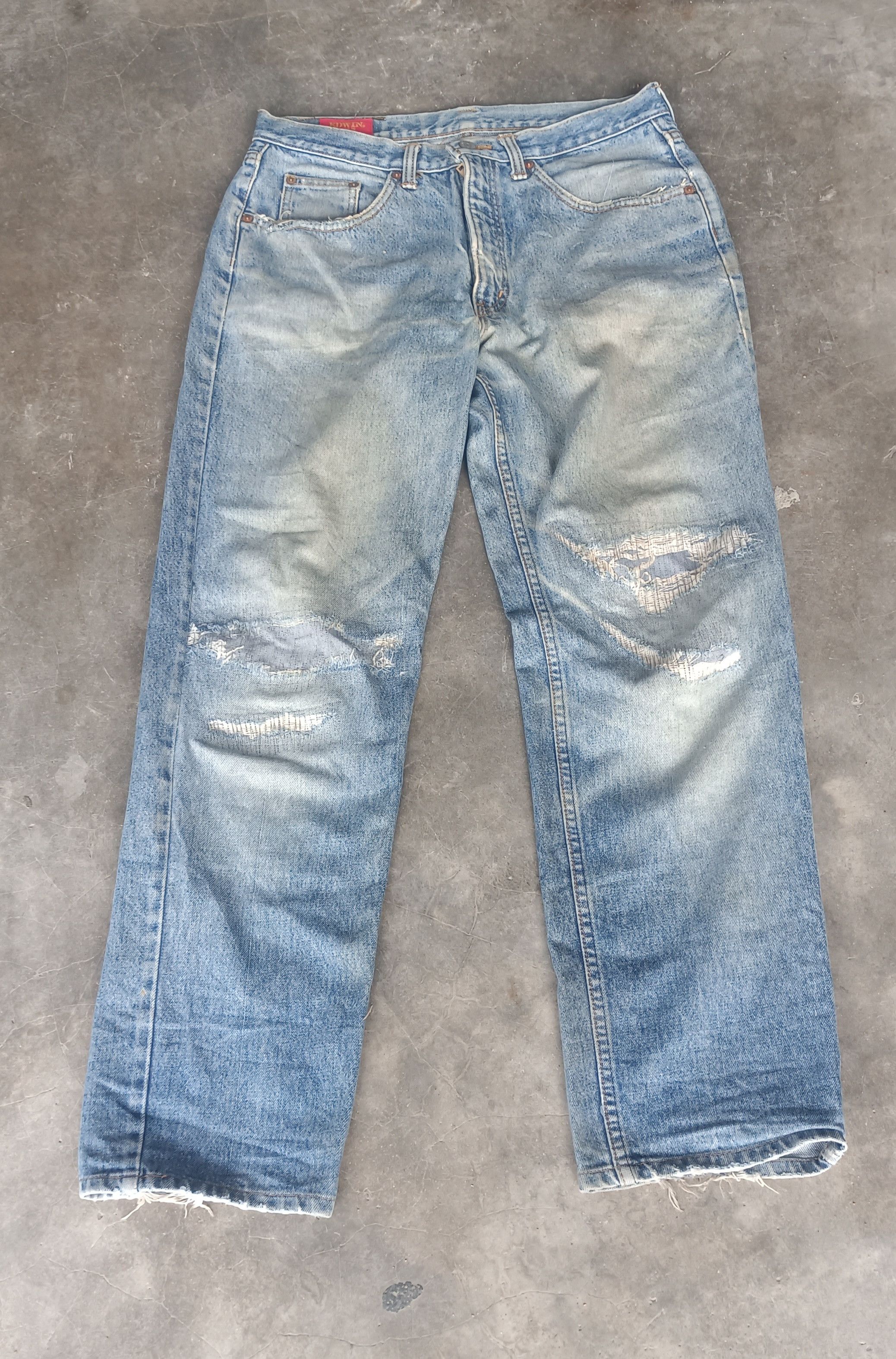 Edwin Vintage💥 Edwin Made In USA Distressed Denim Size US 32 / EU 48 - 1 Thumbnail
