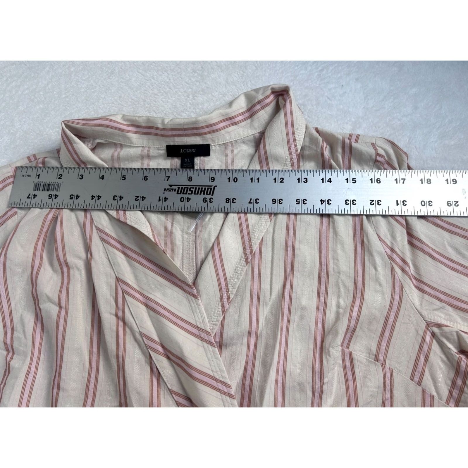 J.Crew J.Crew Womens Blouse Striped Lightweight Wrap Top XL Beige Belted BG322 New Size XL / US 12-14 / IT 48-50 - 5 Thumbnail