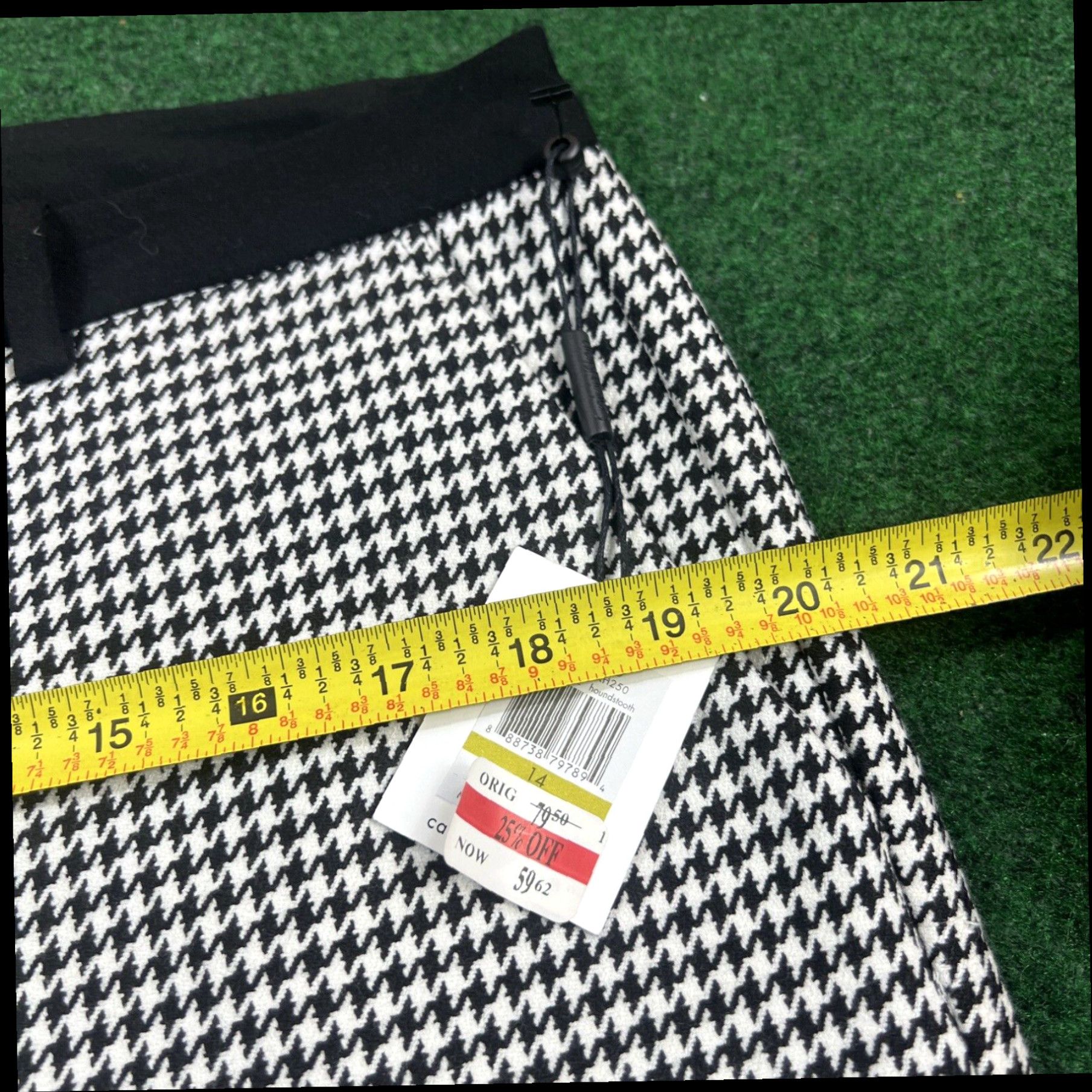 Calvin Klein Calvin Klein Highline Ankle Dress Pants Womens 14 Black White Check New Size 25" / US 0 / IT 36 - 7 Thumbnail