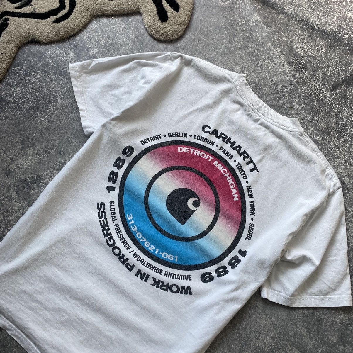 Carhartt Men’s Carhartt Wip big logo designer y2k Streetwear tee Size US M / EU 48-50 / 2 - 2 Thumbnail