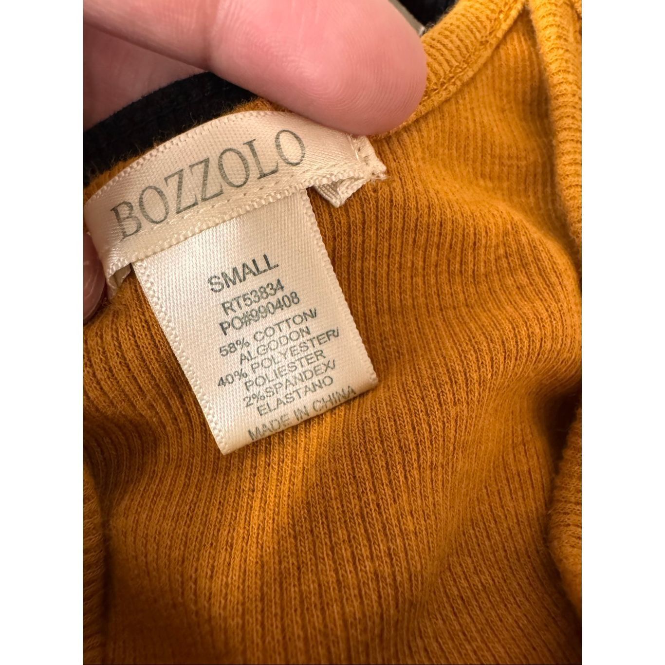 Other Bozzolo Mustard Ribbed Spaghetti Strap Crop Top Women’s Smal Size S / US 4 / IT 40 - 4 Thumbnail
