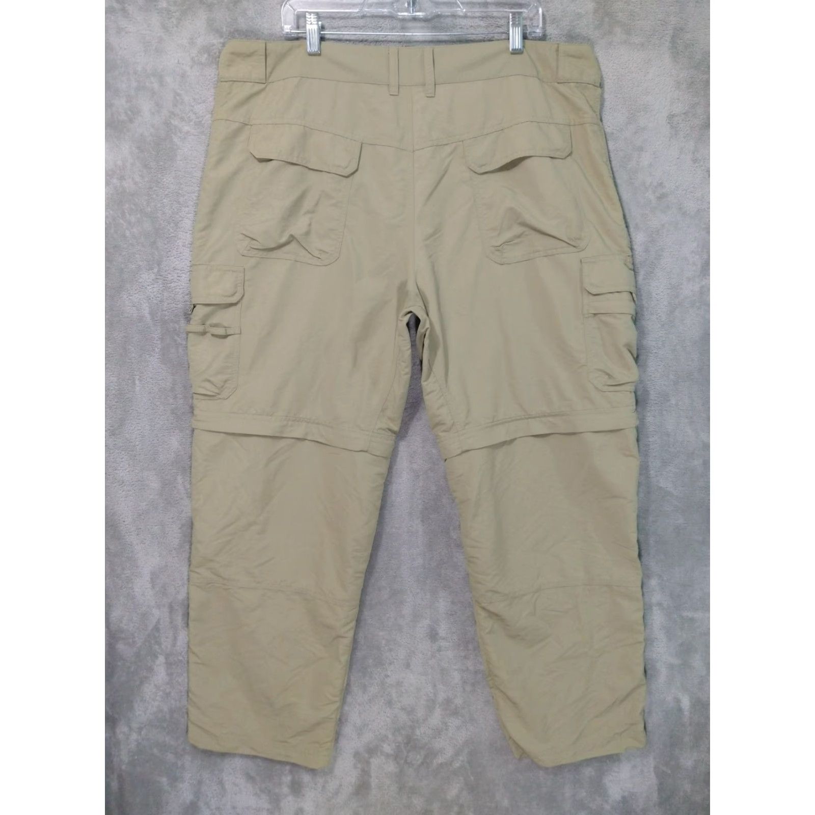 Vintage Cabela's Nylon Cargo Pants Mens 40x30 Beige Convertible Hiking Camping Size US 40 / EU 56 - 2 Thumbnail