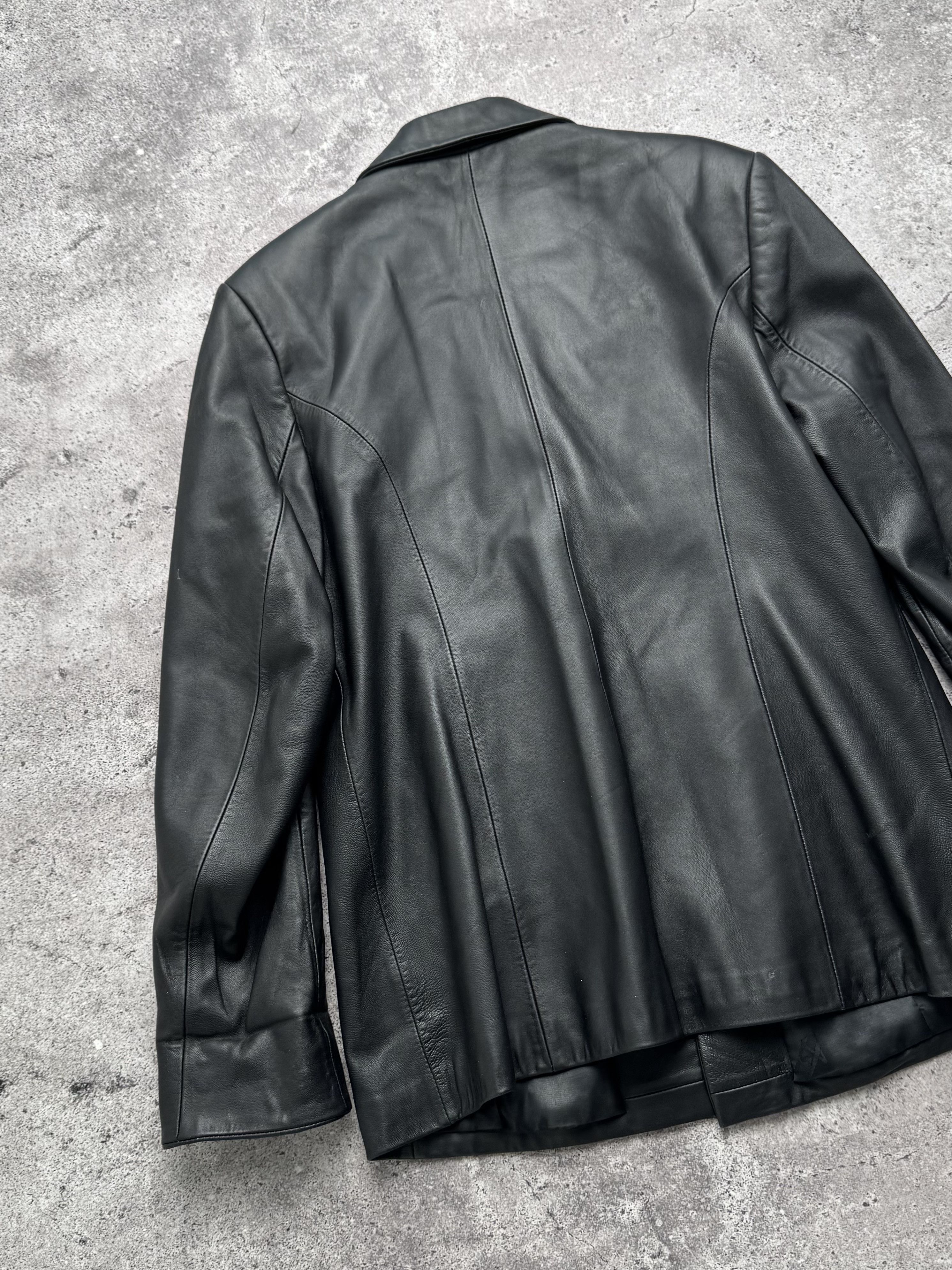 Vintage Vintage Leather Long Jacket C5(V416) Size L / US 10 / IT 46 - 9 Thumbnail