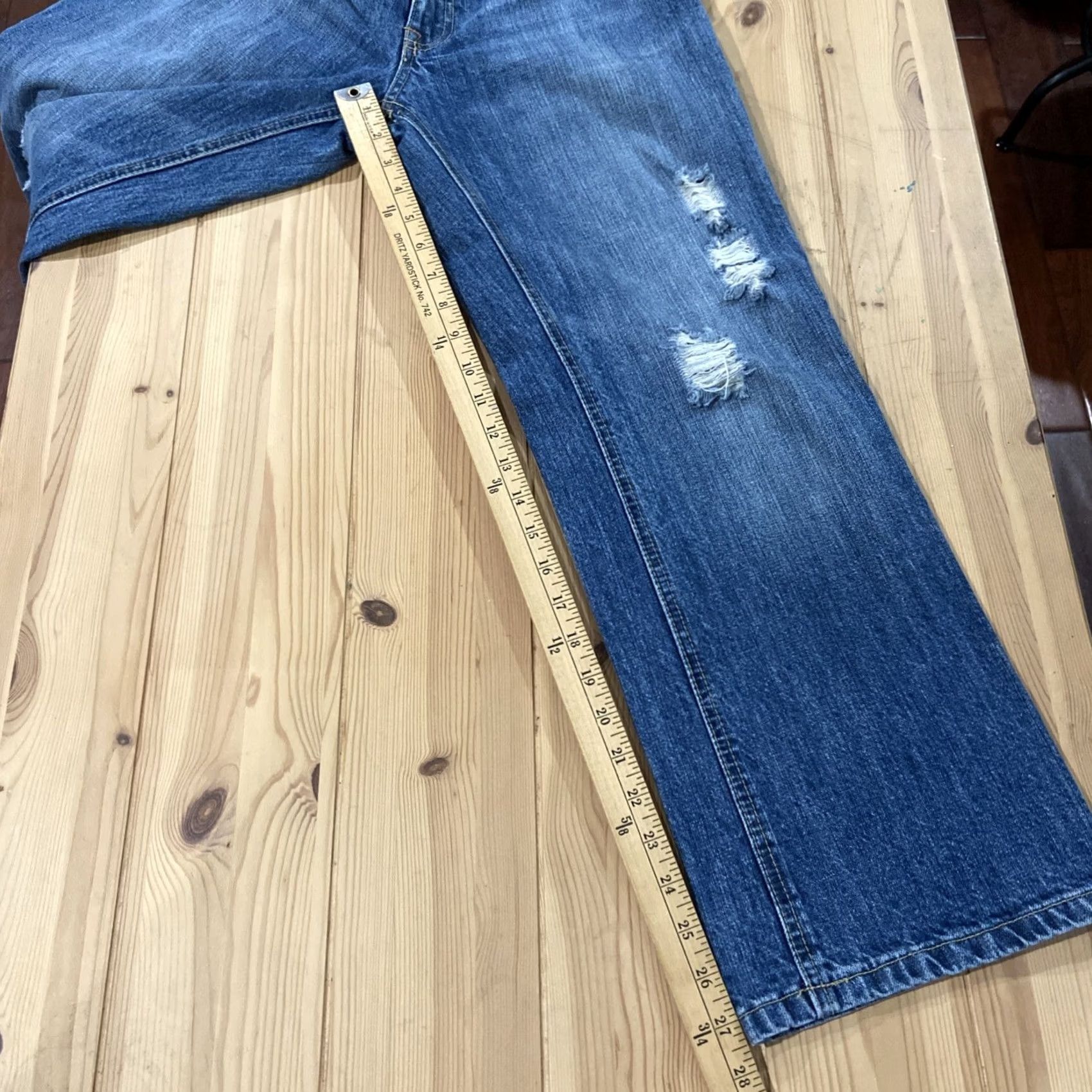 Vintage Roxy Jeans Womens 30x27 Bootcut Denim Mid Rise Blue Cotton Denim 2000s VINTAGE? No Size 30" / US 8 / IT 44 - 4 Thumbnail