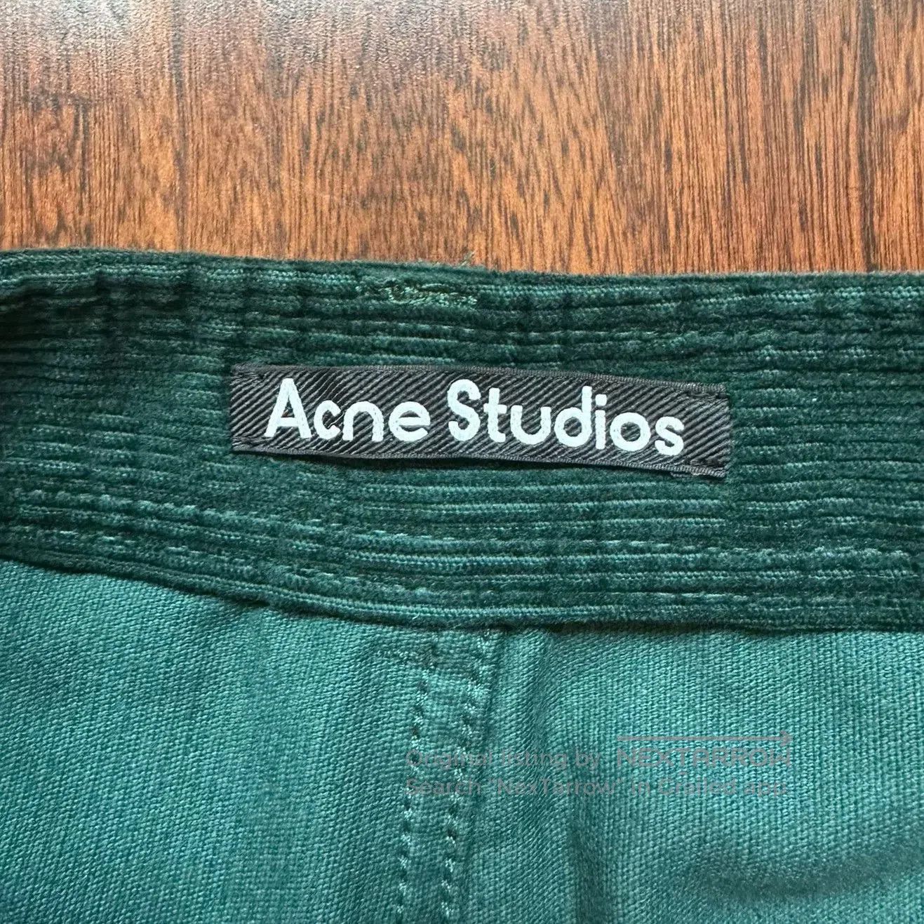 Acne Studios Acne Studios Green Corduroy Cargo Pants. Size US 34 / EU 50 - 4 Thumbnail
