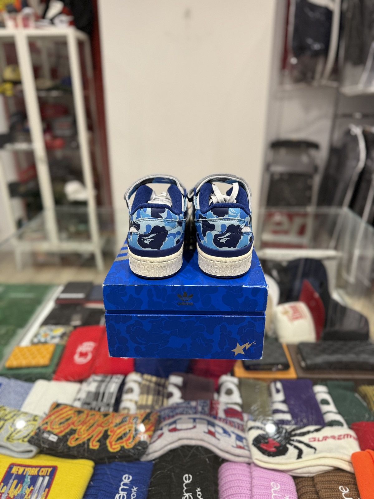 Bape Adidas Forum 84 Low Bape 30th Anniversary Blue Camo Size US 9 / EU 42 - 4 Thumbnail