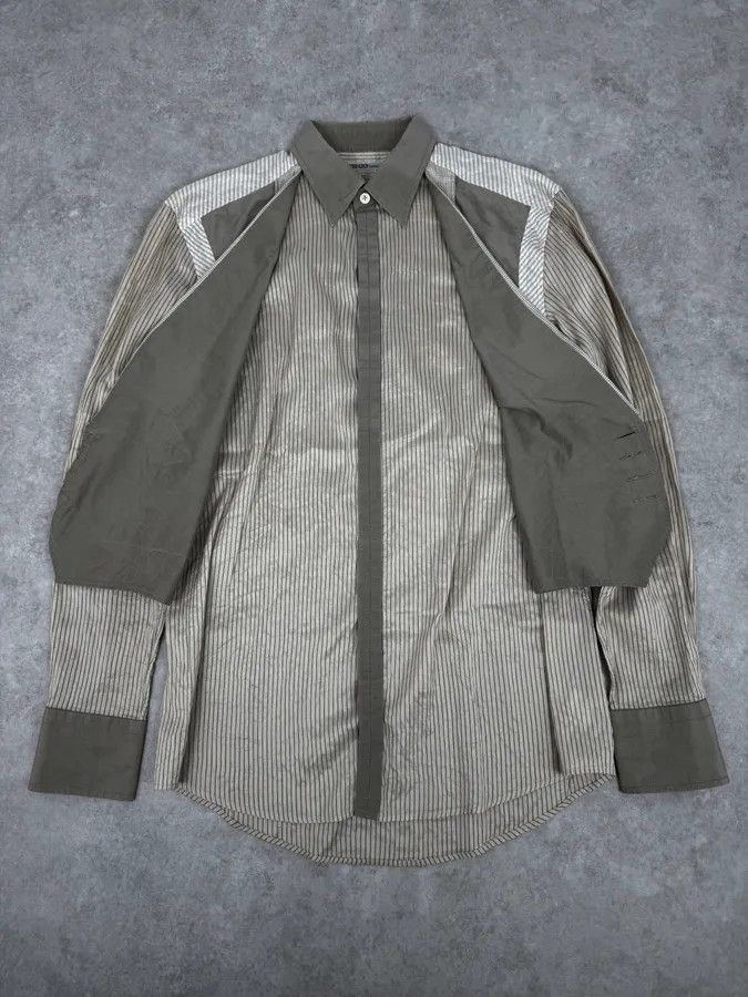 Kenzo 1990s Kenzo Beige & Light Green Patchwork Vest Shirt Size US S / EU 44-46 / 1 - 4 Thumbnail