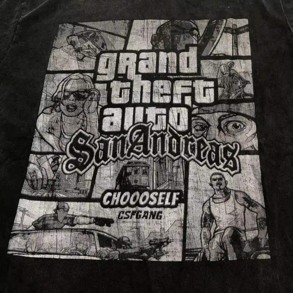 Other Vintage GTA Graphics Printed T Shirt Size US XL / EU 56 / 4 - 3 Thumbnail