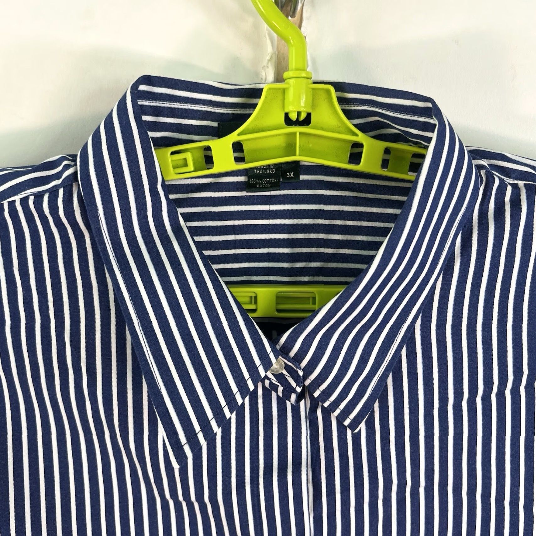 Ralph Lauren VINTAGE Lauren Ralph Lauren Dress Shirt Men 3XL Long Sleeve Striped Blue Cotton Formal Size US XXL / EU 58 / 5 - 3 Thumbnail