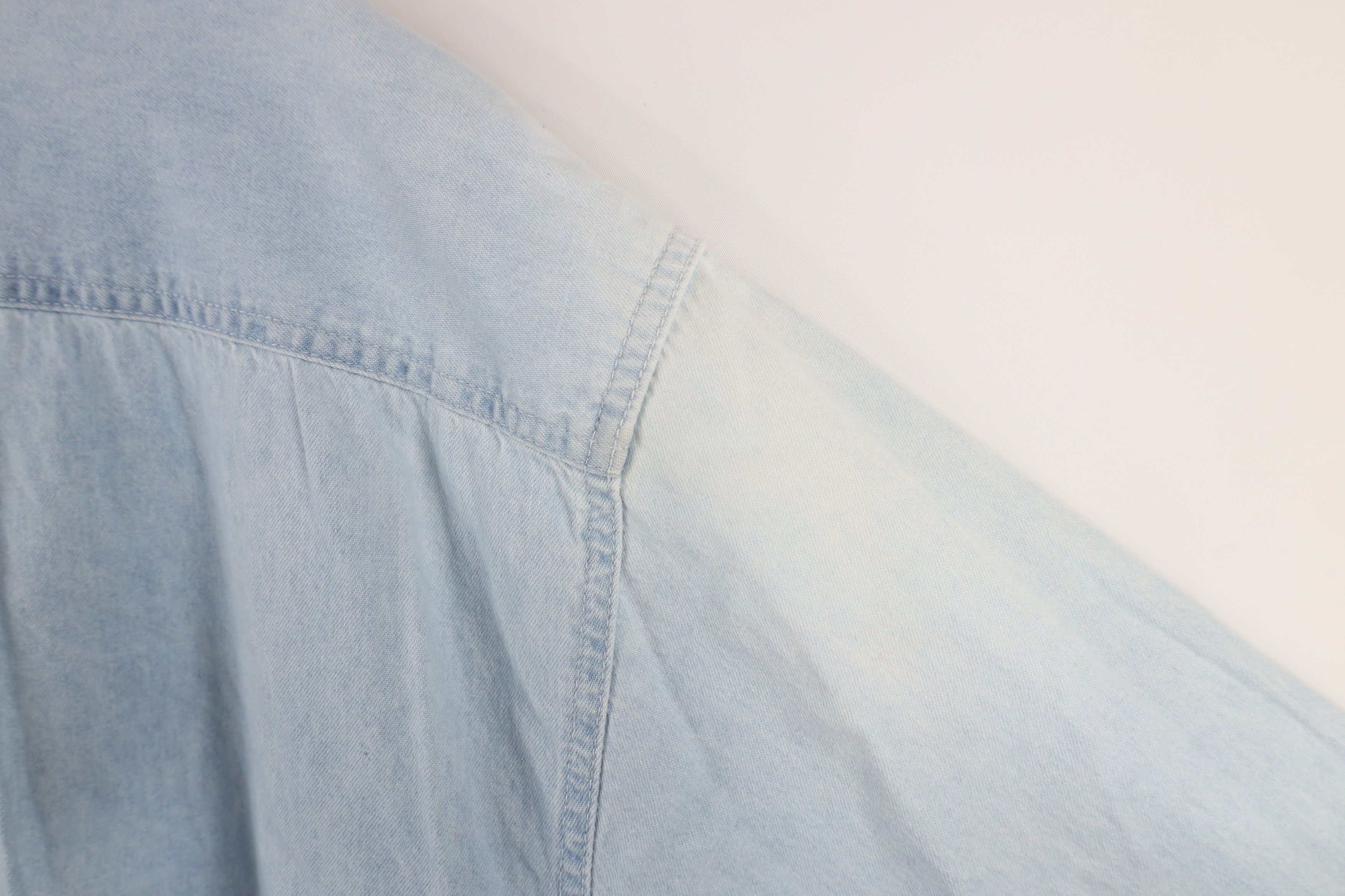 Vintage Vintage 90s Streetwear Denim Jean Button Down Shirt Blue Size US XL / EU 56 / 4 - 11 Thumbnail