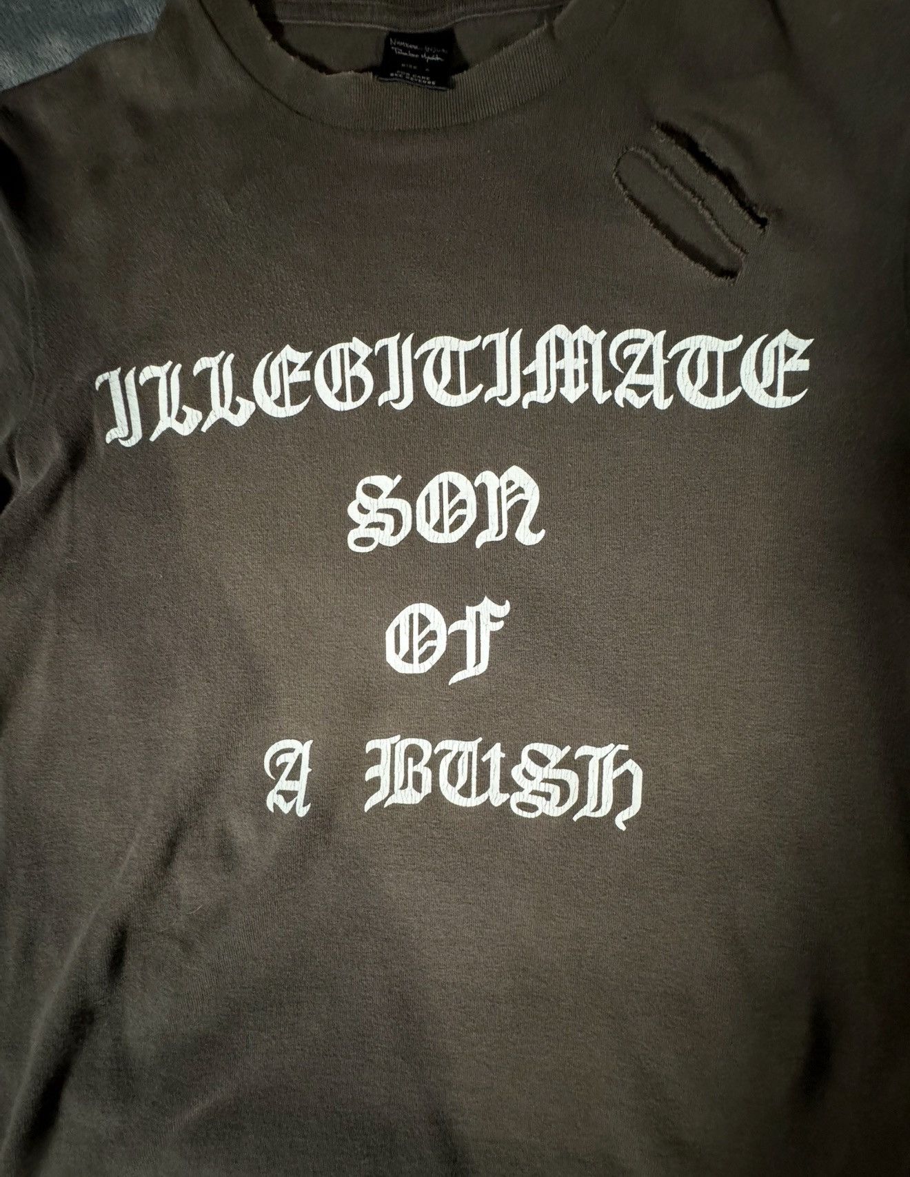 Number (N)ine A/W04 "Give Peace a Chance" illegitimate son of a bush tee Size US M / EU 48-50 / 2 - 5 Thumbnail