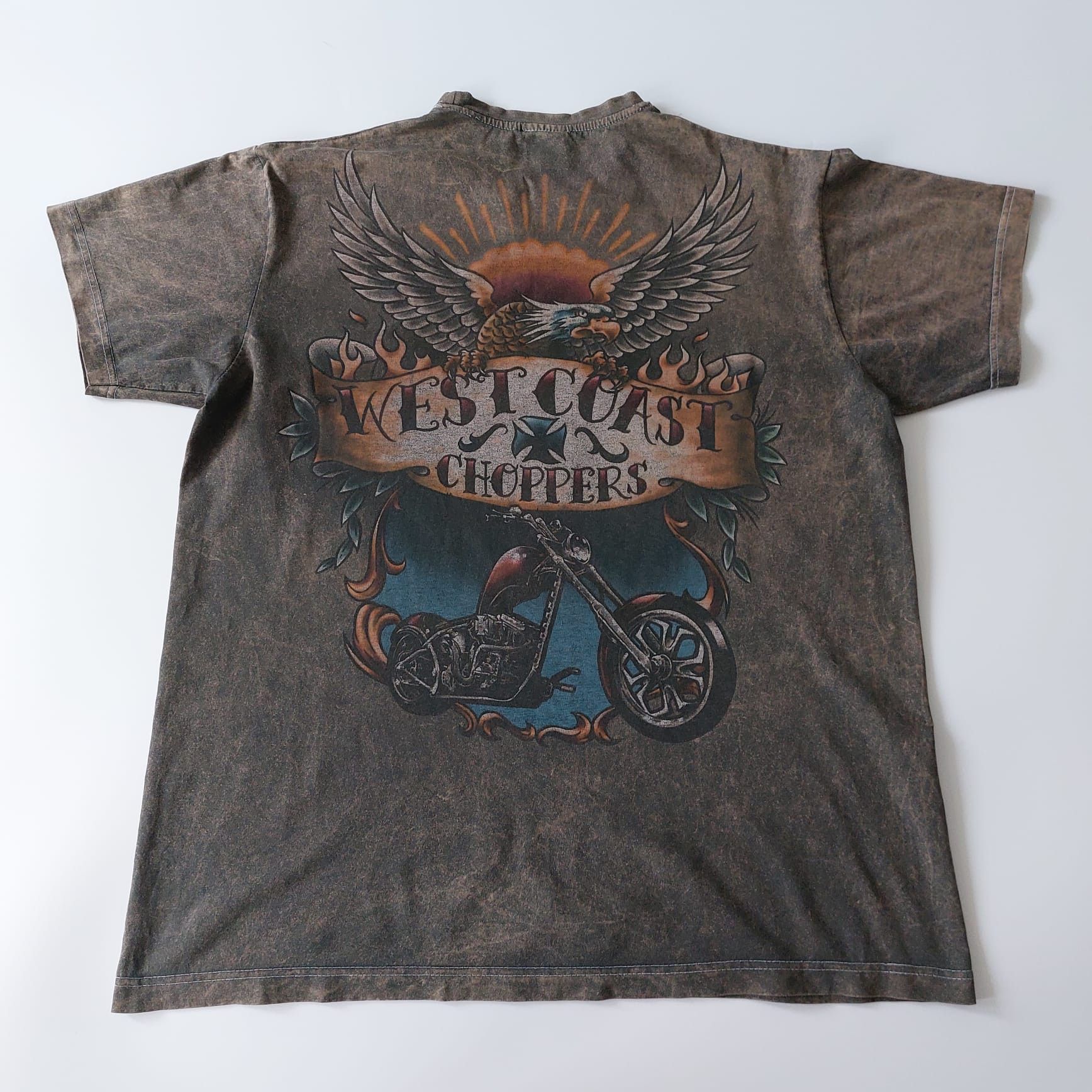 Vintage Vintage 90s West Coast Choppers t-shirt Size US XL / EU 56 / 4 - 3 Thumbnail