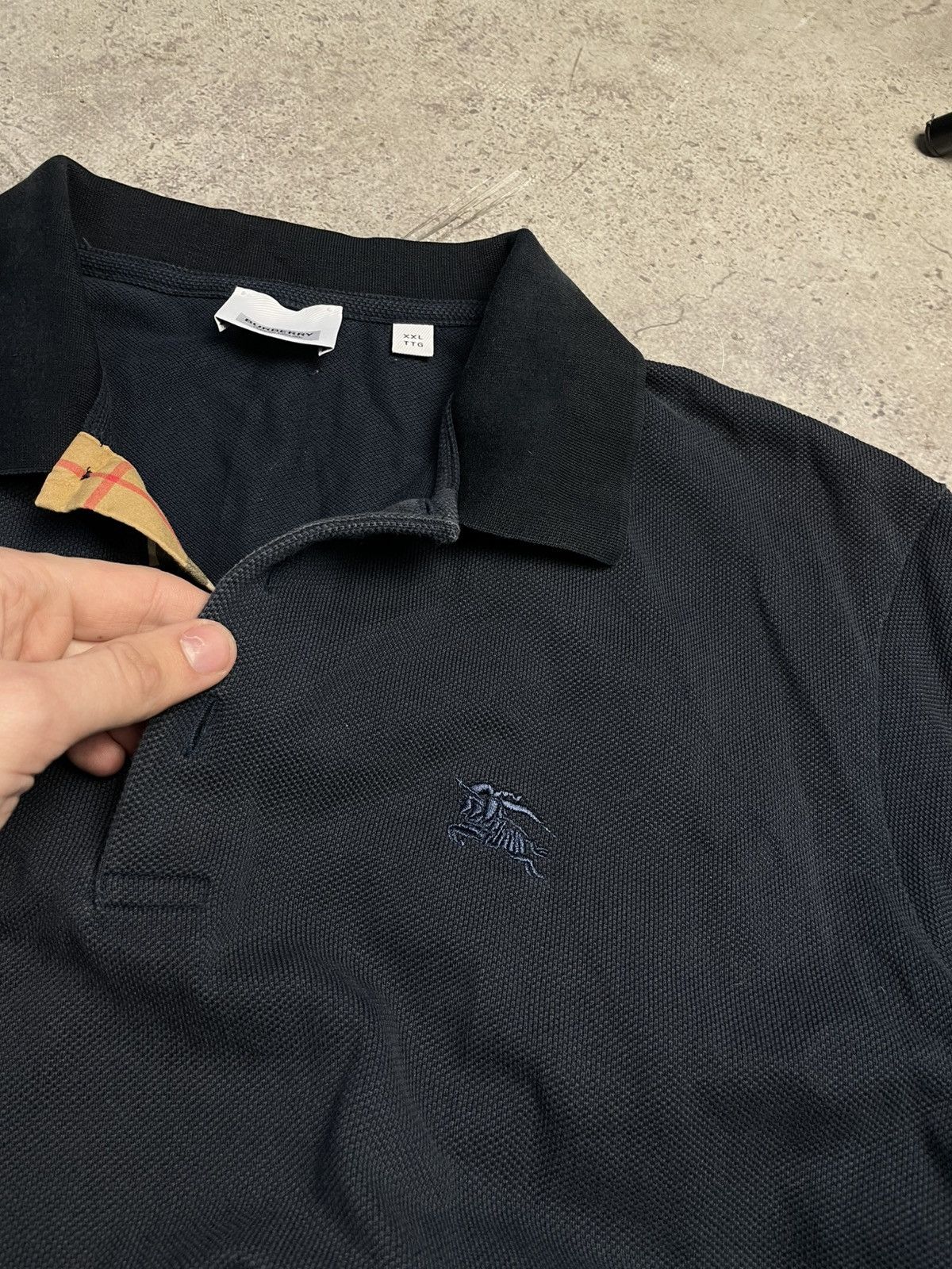 Burberry Navy Burberry Polo Shirt size XXL Size US XXL / EU 58 / 5 - 5 Thumbnail