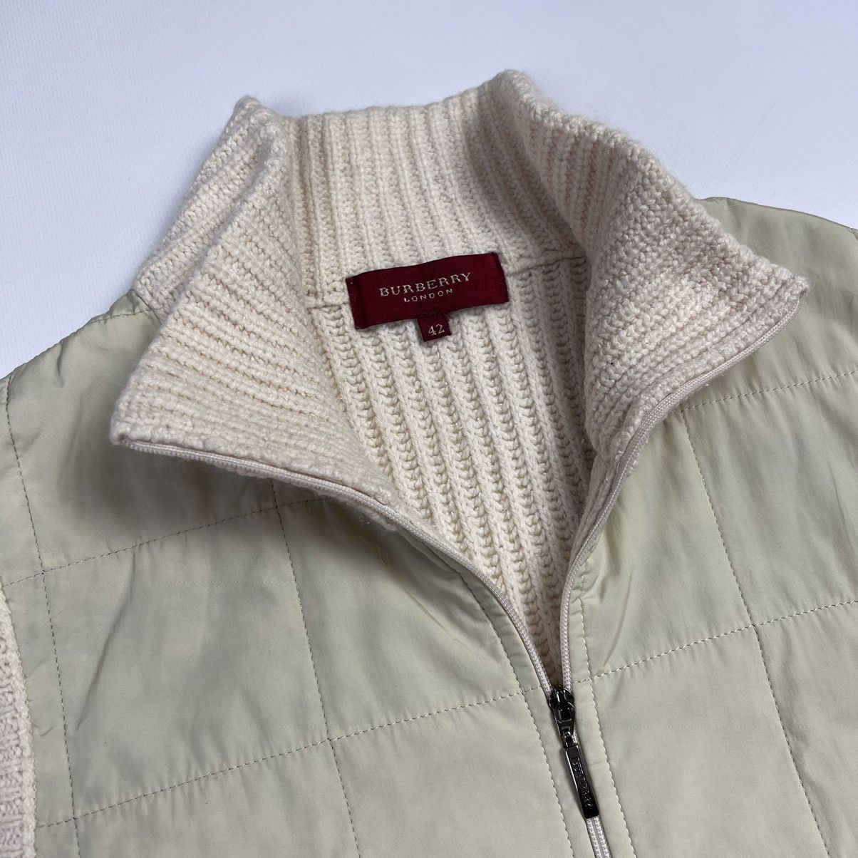 Burberry × Vintage Burberry London red tab vintage quilted wool vest Size M / US 6-8 / IT 42-44 - 5 Thumbnail