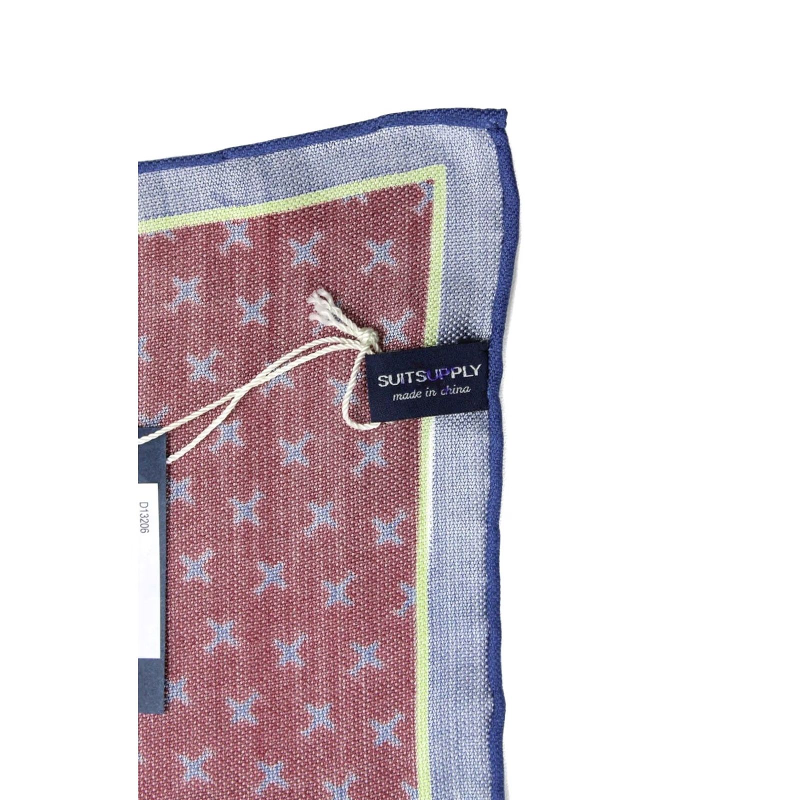 Suitsupply Suitsupply Pochet Graphic Bordeaux Handkerchief Men's ONE SIZE Pure Silk Square Size ONE SIZE - 2 Thumbnail
