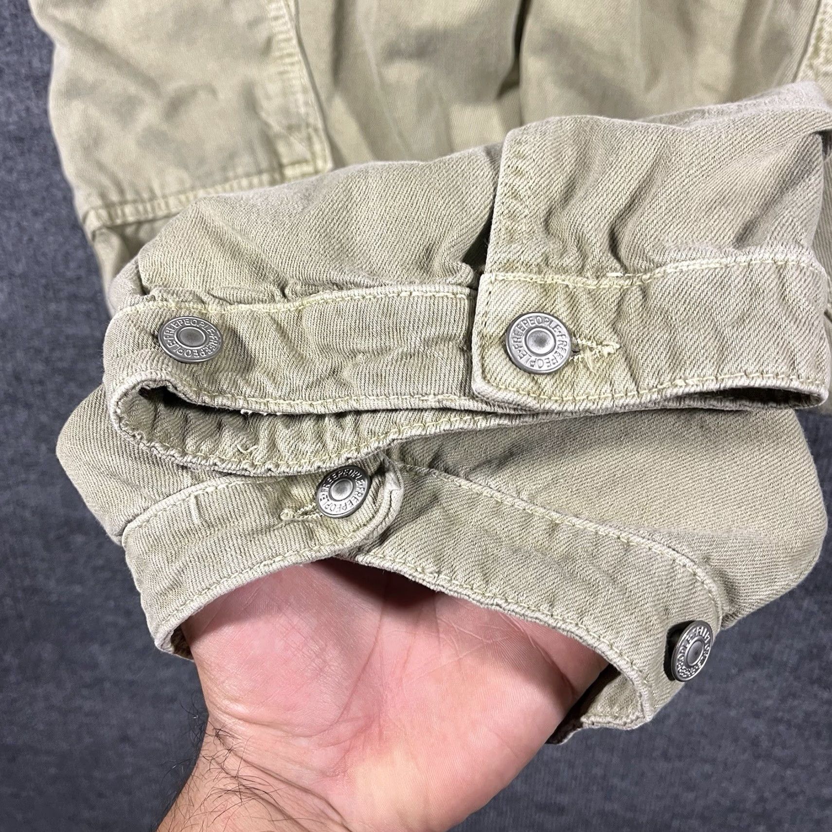 Free People Free People Cargo Pants Women Size 6 Beige Cotton Boho Grunge Utility Pockets Casual Party/Cocktail Travel Fall Spring Summer Winter 6 Womens Size 28" / US 6 / IT 42 - 7 Thumbnail