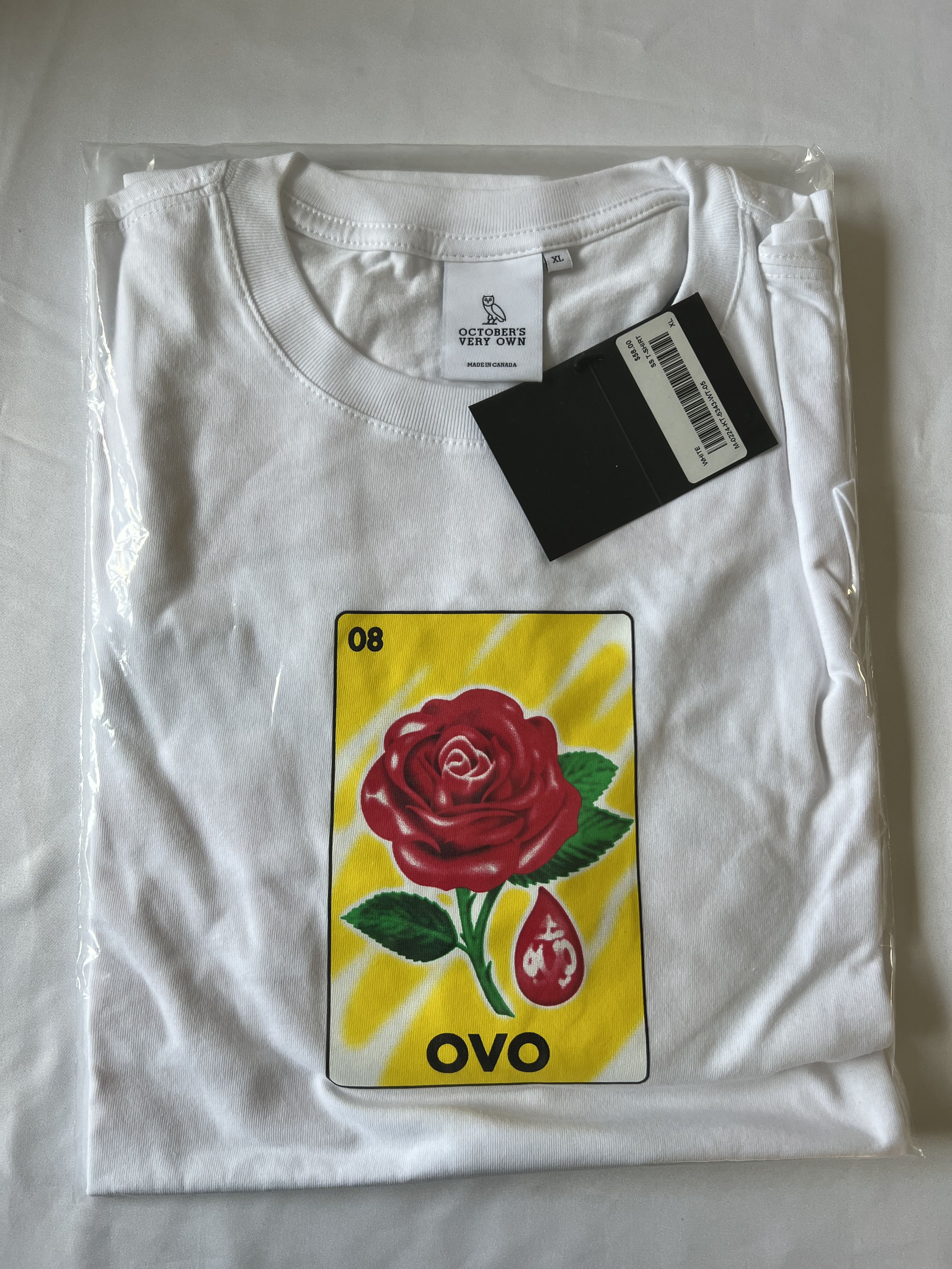 Drake *RARE* OVO SANDRA'S ROSE white T-SHIRT Size US XL / EU 56 / 4 - 2 Thumbnail