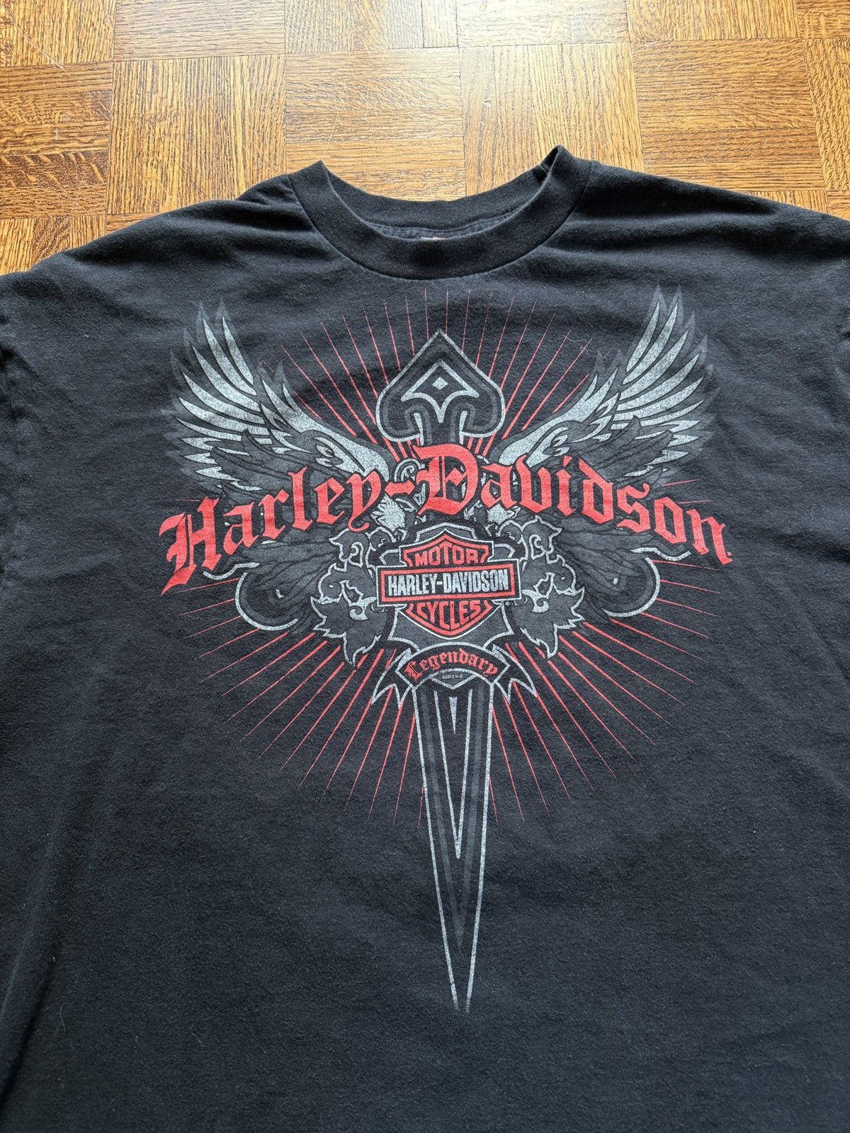 Harley Davidson Vintage Harley Davidson Winged Dagger Graphic Tee Size US XXL / EU 58 / 5 - 3 Thumbnail