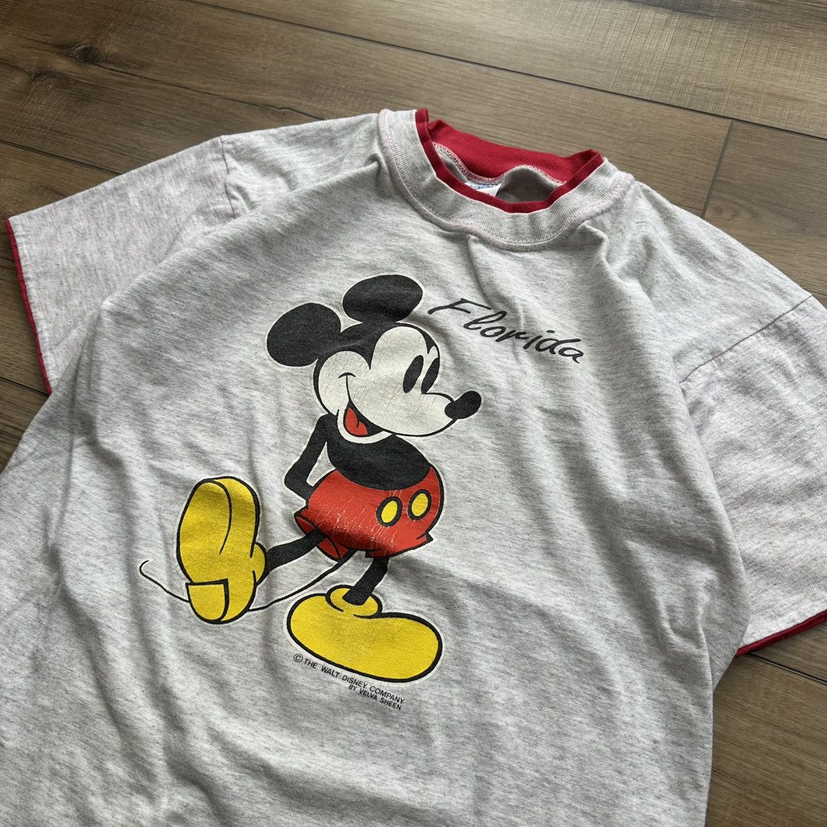 Velva Sheen Vintage 80s Disney Mickey Mouse Single Stitch Graphic Tee Size US M / EU 48-50 / 2 - 5 Thumbnail