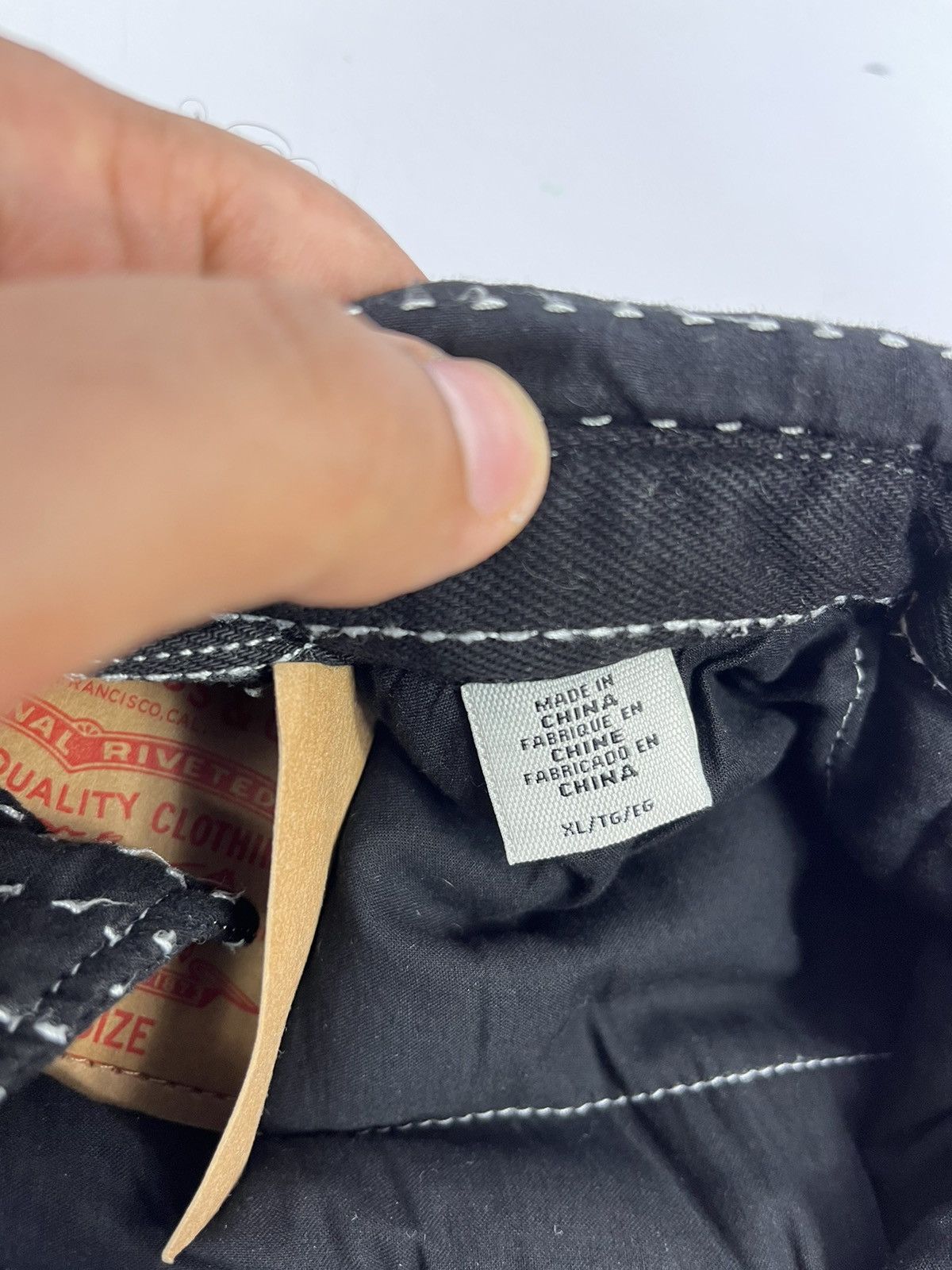 DENIM TEARS × Levi's Embroidered Black oversized quilted Jacket Size US XL / EU 56 / 4 - 5 Thumbnail