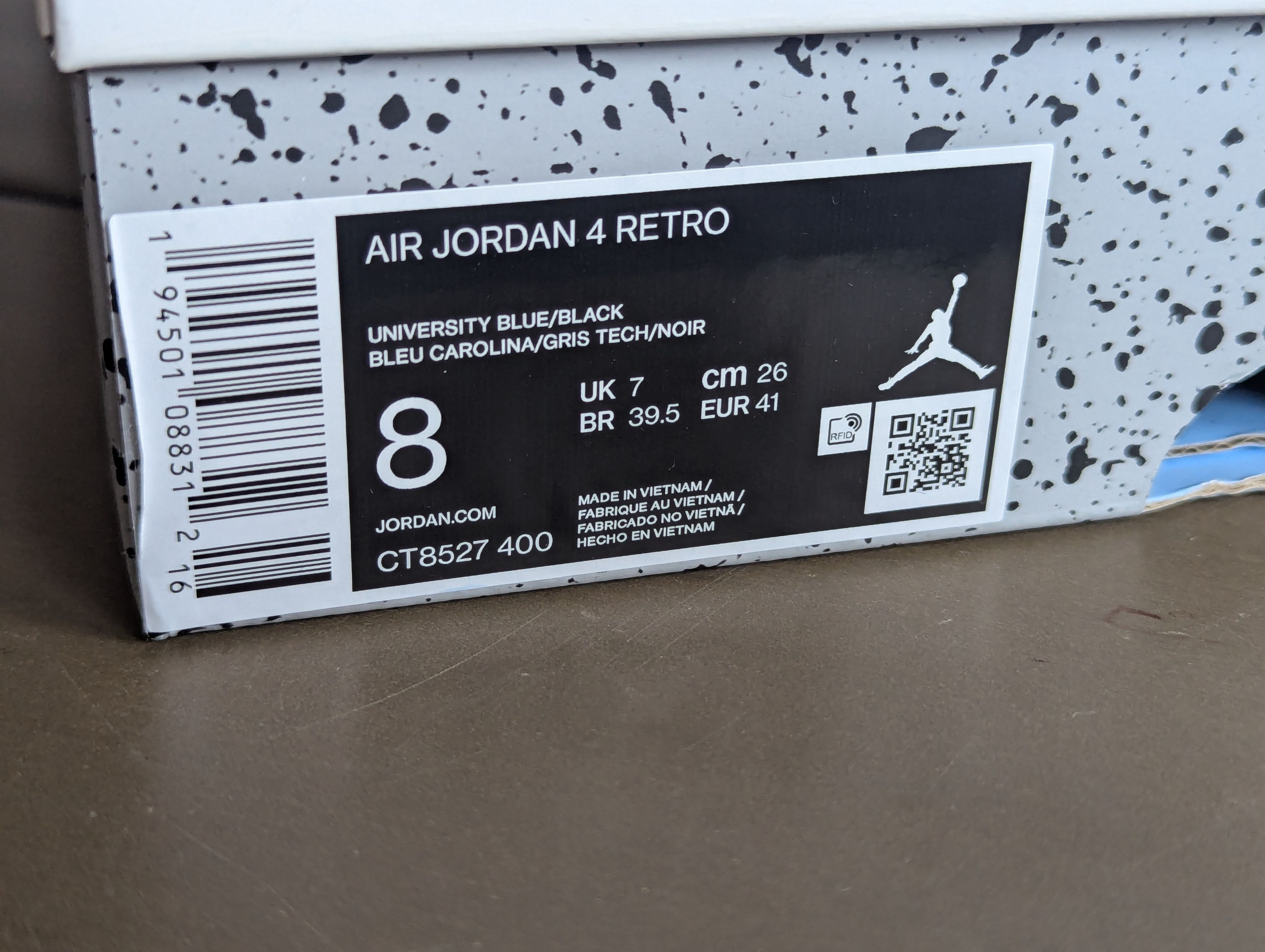 Jordan Brand × Nike Nike Jordan 4 Retro University Blue Size US 8 / EU 41 - 7 Thumbnail