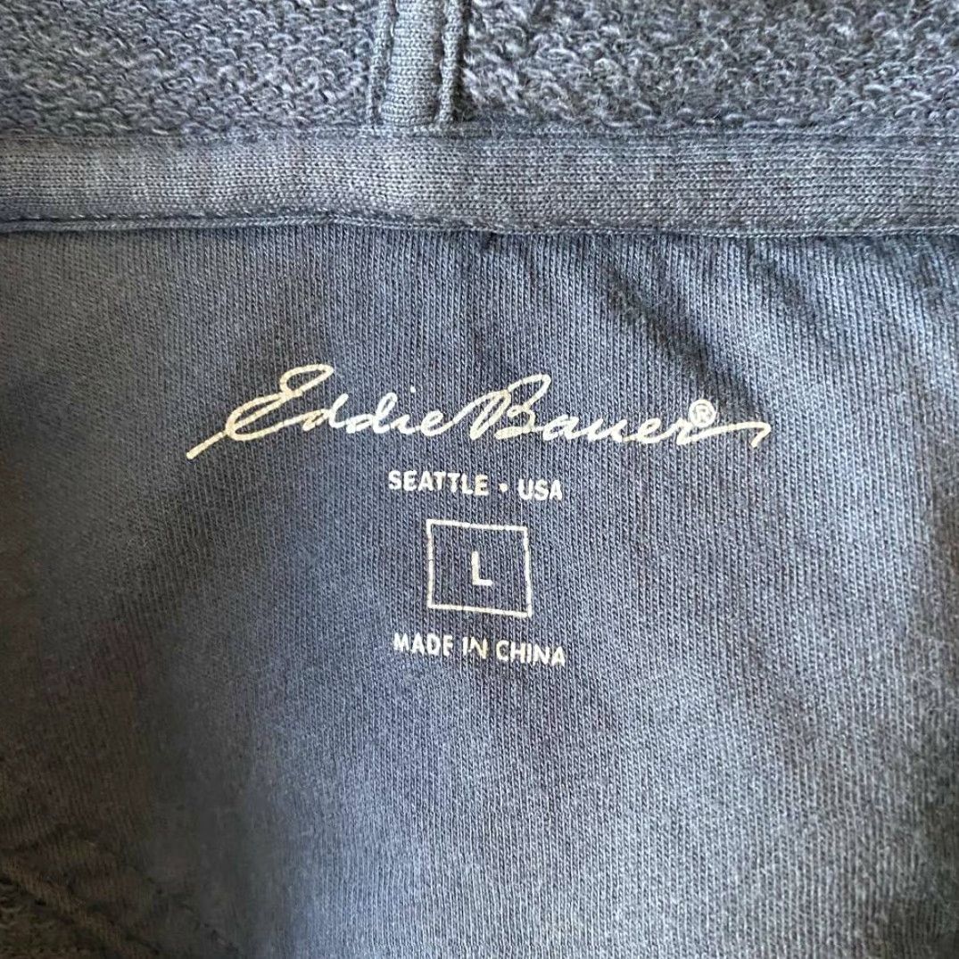 Eddie Bauer Eddie Bauer Womens Hooded Jacket Black Asymmetric Zipper Flap Pockets Large L Size L / US 10 / IT 46 - 3 Thumbnail