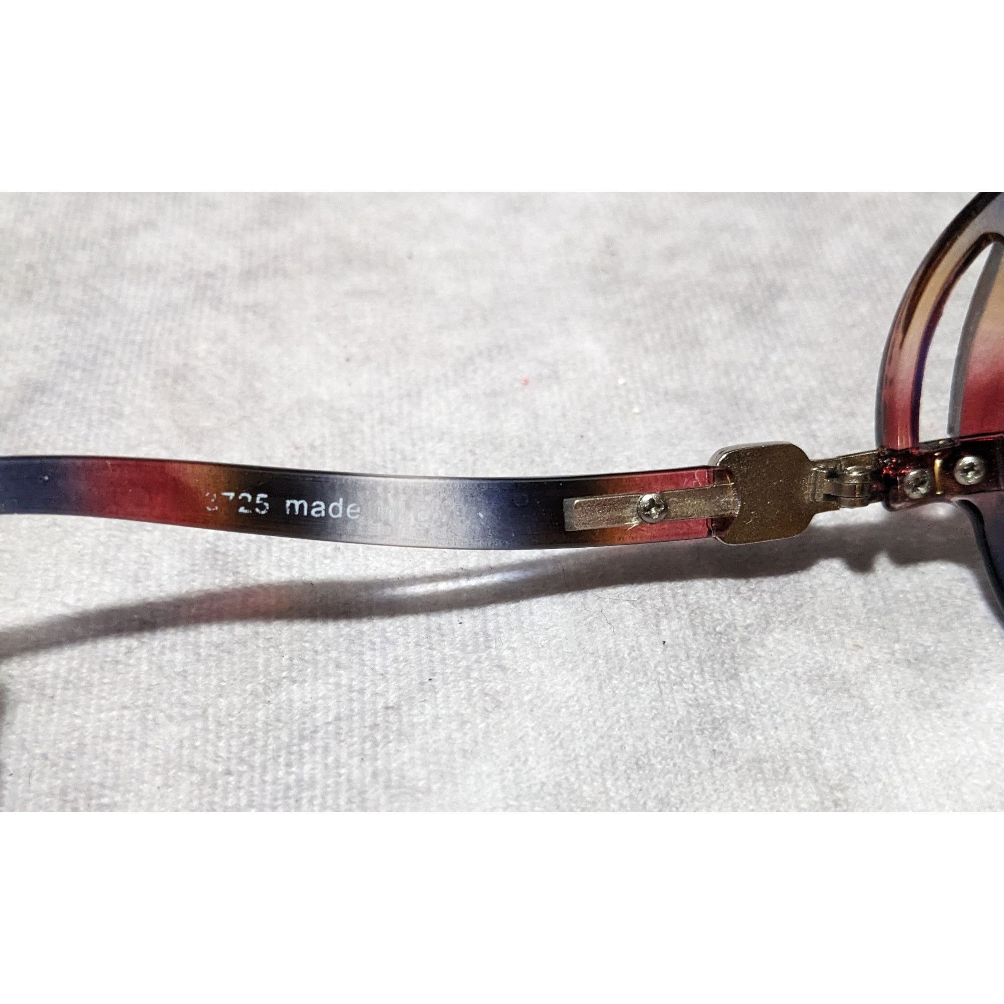 Other Vintage Baskin Bros. Mottled Red Black And Clear Sunglasses Size ONE SIZE - 4 Thumbnail
