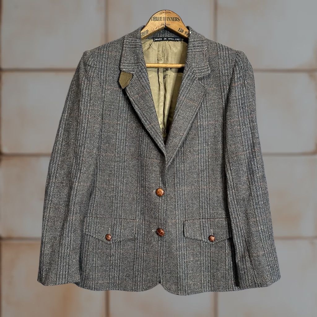 Orvis VINTAGE Orvis SportCoat Herringbone Wool Brown Mens S/M England 80s 70s Preppy Vintage Overcoat Size US S / EU 44-46 / 1 - 1 Thumbnail
