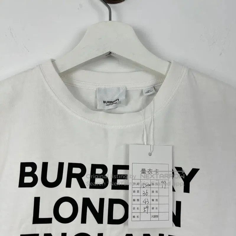 Burberry Burberry White Cotton Women's T-Shirt. Size L / US 10 / IT 46 - 3 Thumbnail