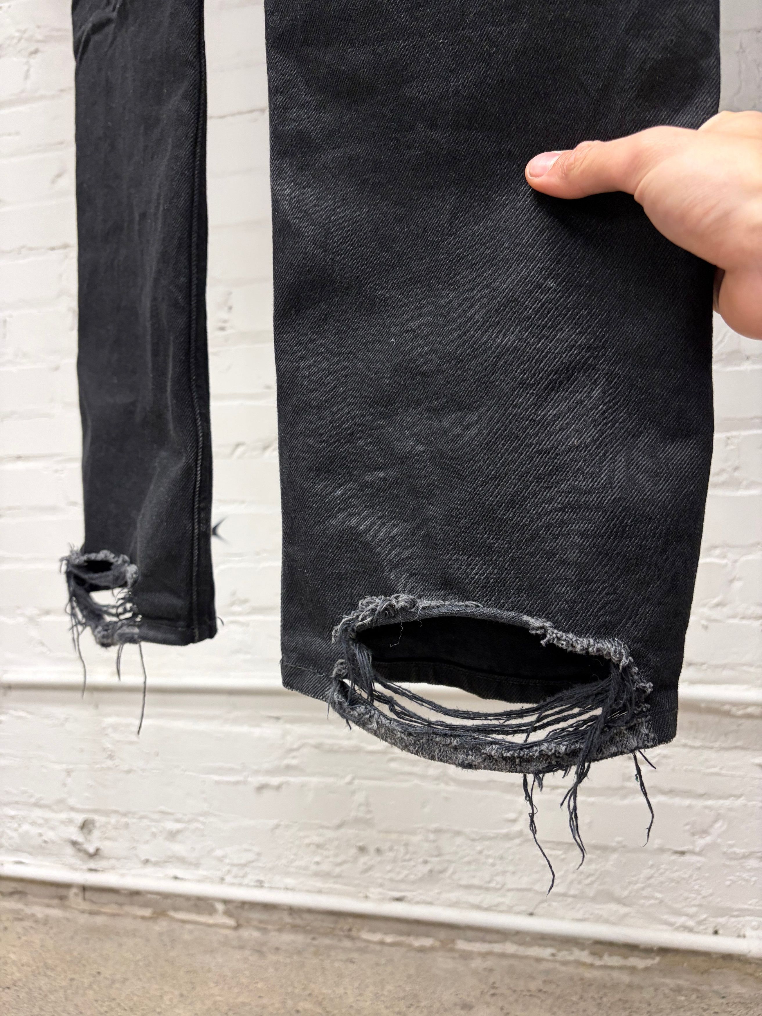 Balenciaga 2022 Balenciaga Black Bootcut ‘Heelbite’ Denim Size US 32 / EU 48 - 4 Thumbnail