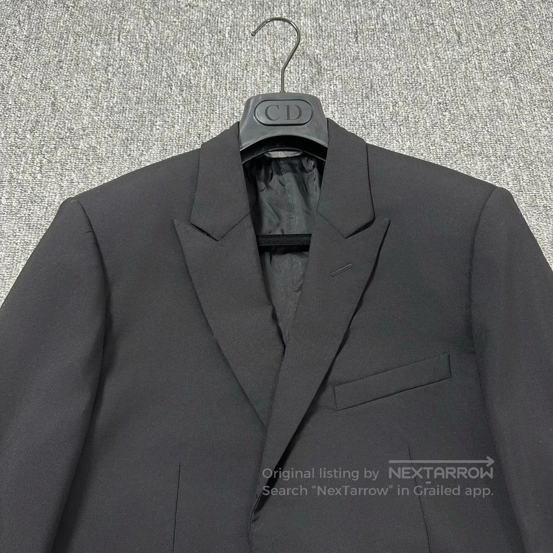 Dior Dior Black Peak Lapel Wool Suit. Size US M / EU 48-50 / 2 - 2 Thumbnail