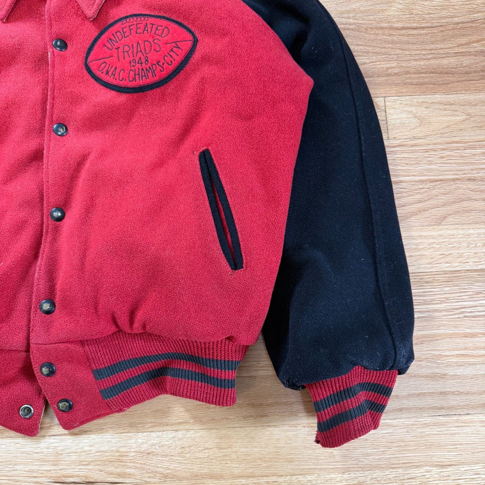RRL Ralph Lauren 1948 Oxford Sporting Goods Wool Vintage Football Jacket Size US M / EU 48-50 / 2 - 11 Thumbnail