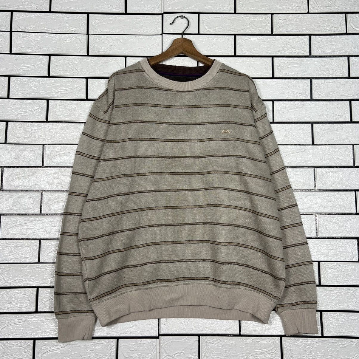 Kansai Yamamoto KANSAI YAMAMOTO Striped Sweatshirt Crewneck #4294-C195 Size US XL / EU 56 / 4 - 1 Thumbnail