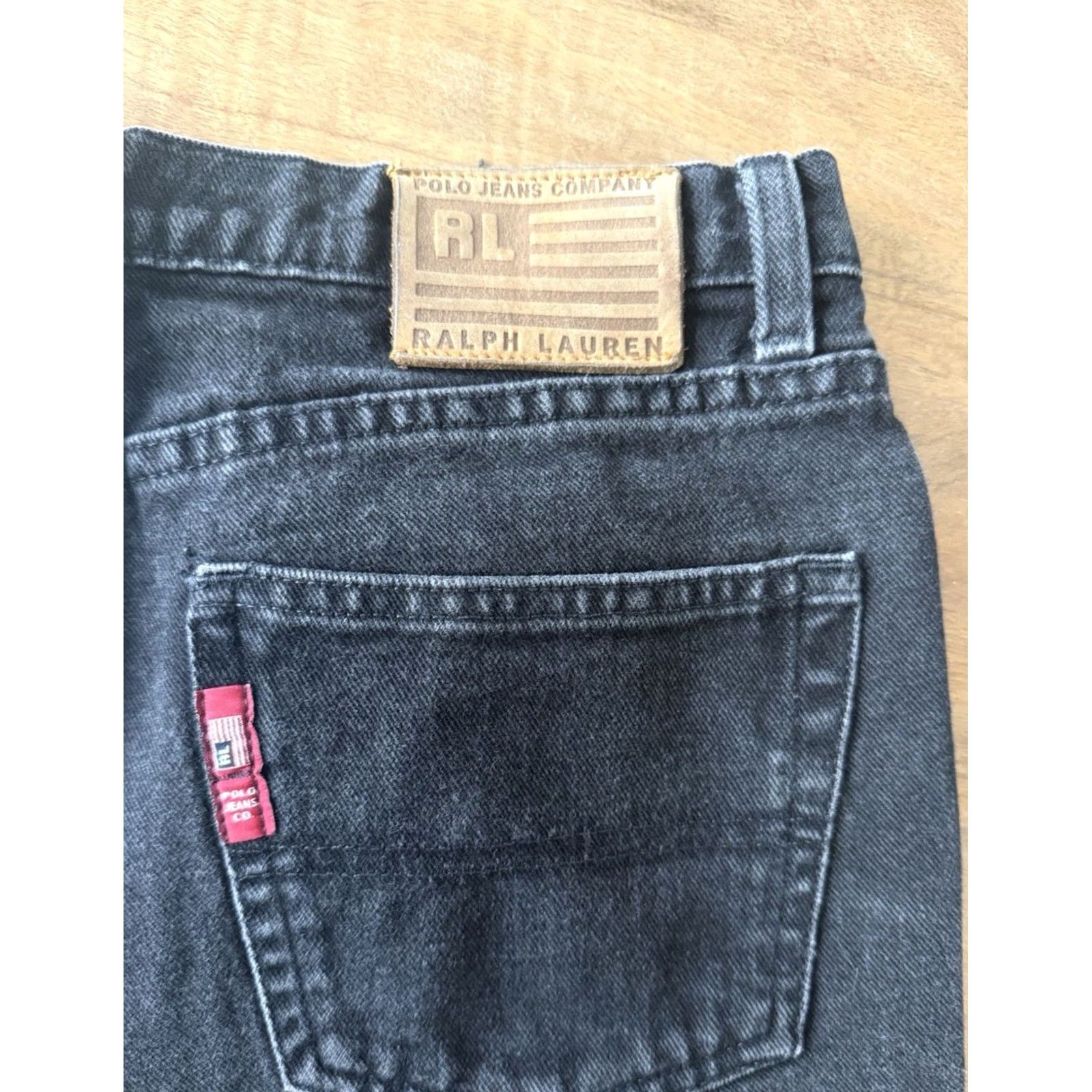 Polo Ralph Lauren Polo Jeans Co Ralph Lauren Saturday Jeans Women’s 32x28 Straight Leg Black Denim Size 30" / US 8 / IT 44 - 3 Thumbnail