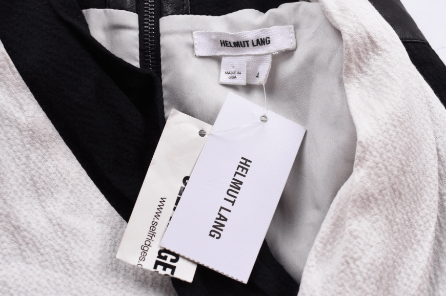 Helmut Lang Women's Helmut Lang Two-Tone Draped Leather Trim Dress XS Size XS / US 0-2 / IT 36-38 - 3 Thumbnail