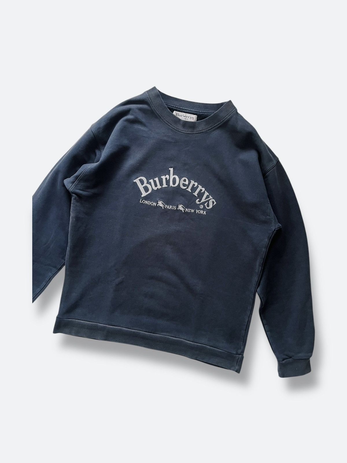 Burberry × Vintage Vintage Burberry / Burberry’s Navy Sweater Size US XL / EU 56 / 4 - 4 Thumbnail