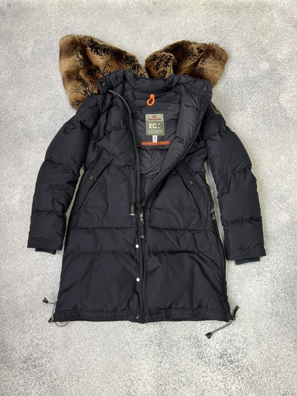 Parajumpers × Vintage Vintage Parajumpers Women's Long Bear Hooded Down Jacket Size XS / US 0-2 / IT 36-38 - 9 Thumbnail