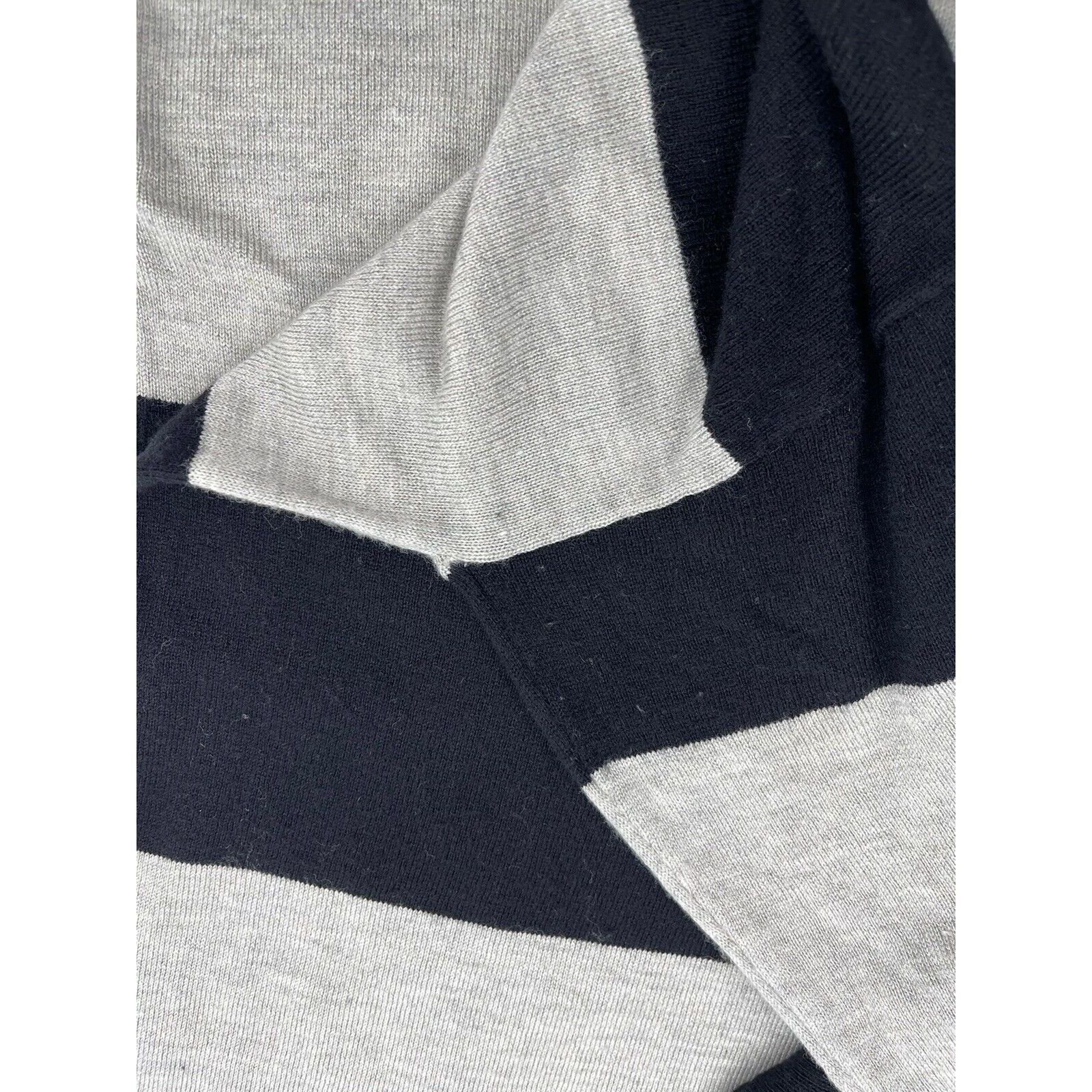 ATM Anthony Thomas Melillo ATM Rugby Stripe Sweater Dress 3/4 Sleeve Black Heather Gray Size S / US 4 / IT 40 - 5 Thumbnail