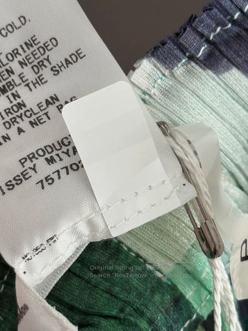 Issey Miyake Issey Miyake size:3 Floral Slit Straight Pants Size 22" - 5 Thumbnail