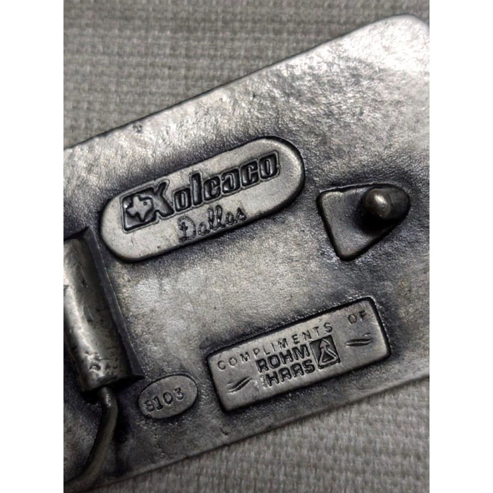 Vintage VINTAGE FARMING belt buckle CROPS western FARMER cowboy BRASS rohm haas 1970s Size ONE SIZE - 2 Thumbnail