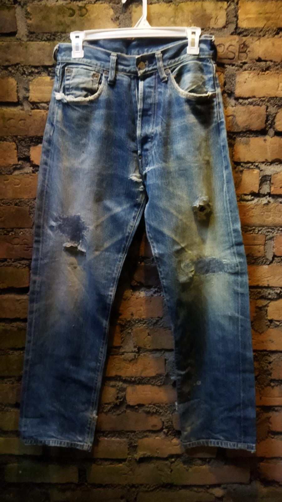 image of Vintage Distressed Evis Evisu Selvedge Denim Made In Japan, Men's (Size 30)