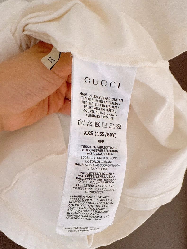 Gucci Gucci Letter sequin short-sleeved T-shirt 2504-Nextarrow Size US XXS / EU 40 - 8 Thumbnail