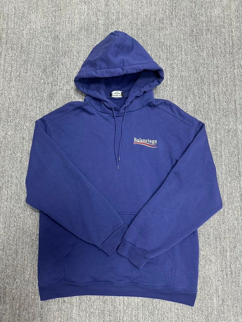 Balenciaga Balenciaga Blue embroidery of cola hoodie Size US M / EU 48-50 / 2 - 1 Thumbnail