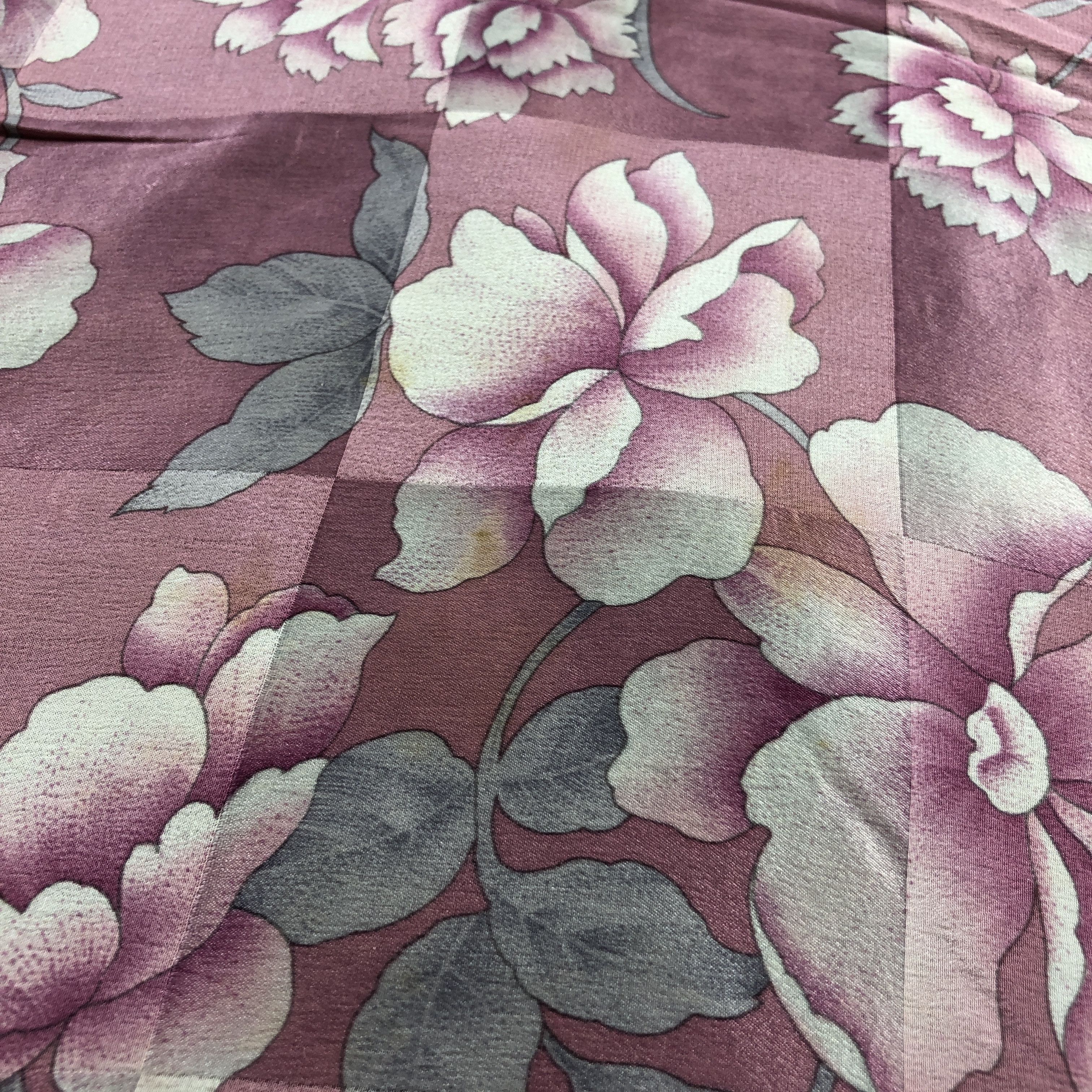 Mila Schon Mila Schon Floral Hand Rolled Silk Scarf M1054 Size ONE SIZE - 13 Thumbnail