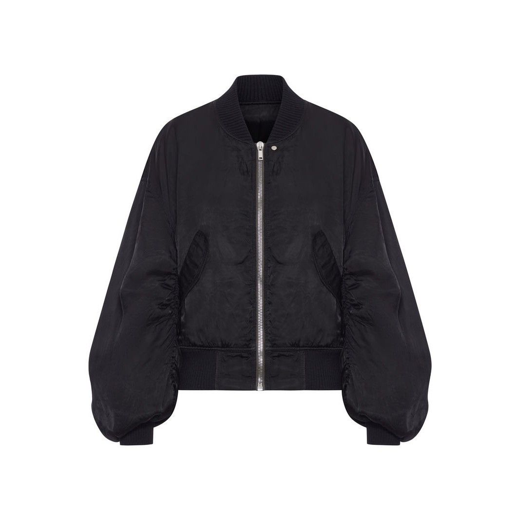 Rick Owens RICK OWENS Temple Oversized Black Bomber Jacket New & Authen Size M / US 6-8 / IT 42-44 - 1 Preview