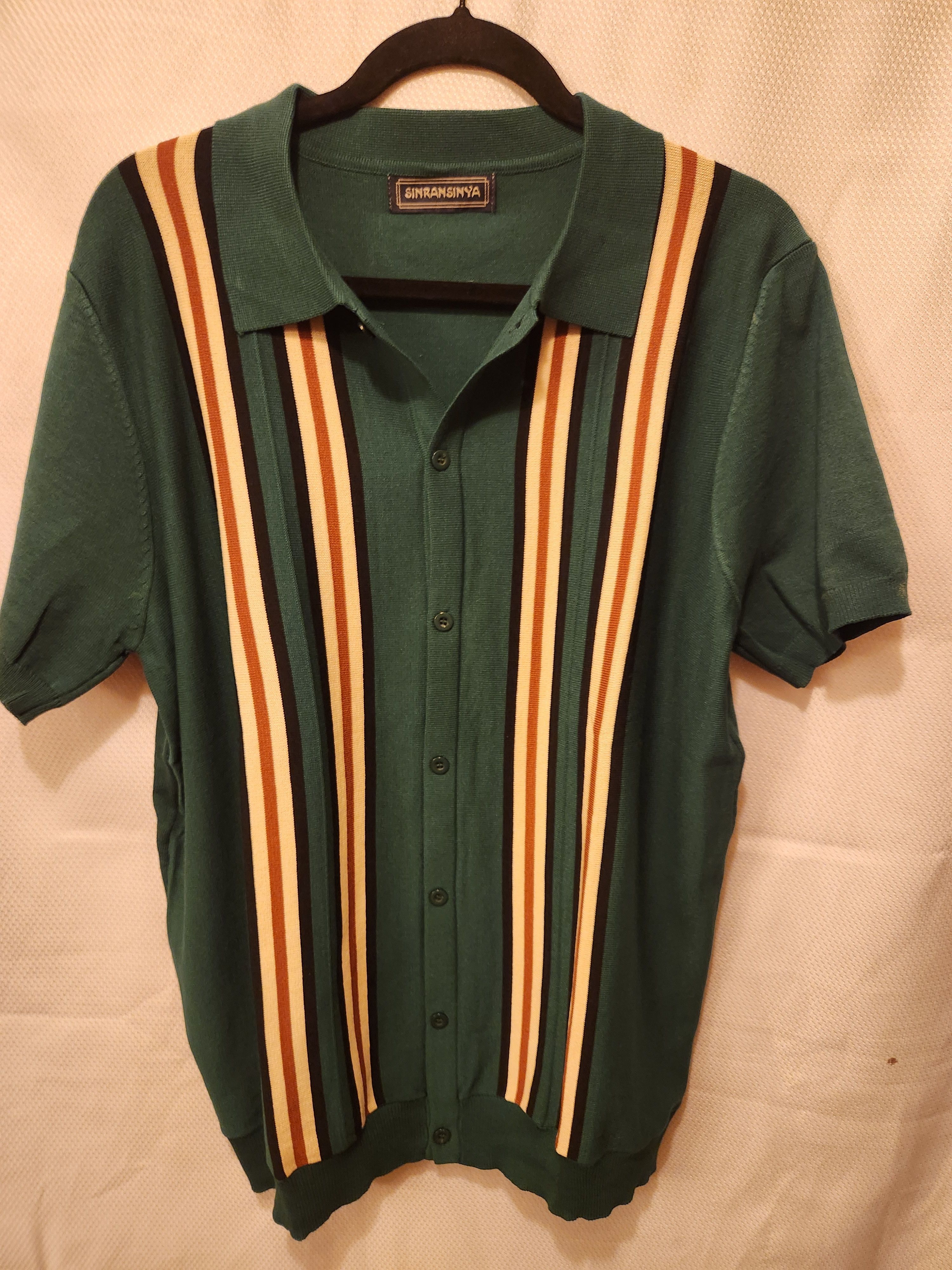 Other NWOT Retro Style Striped Short Sleeve Knit Shirt Size US XL / EU 56 / 4 - 4 Thumbnail
