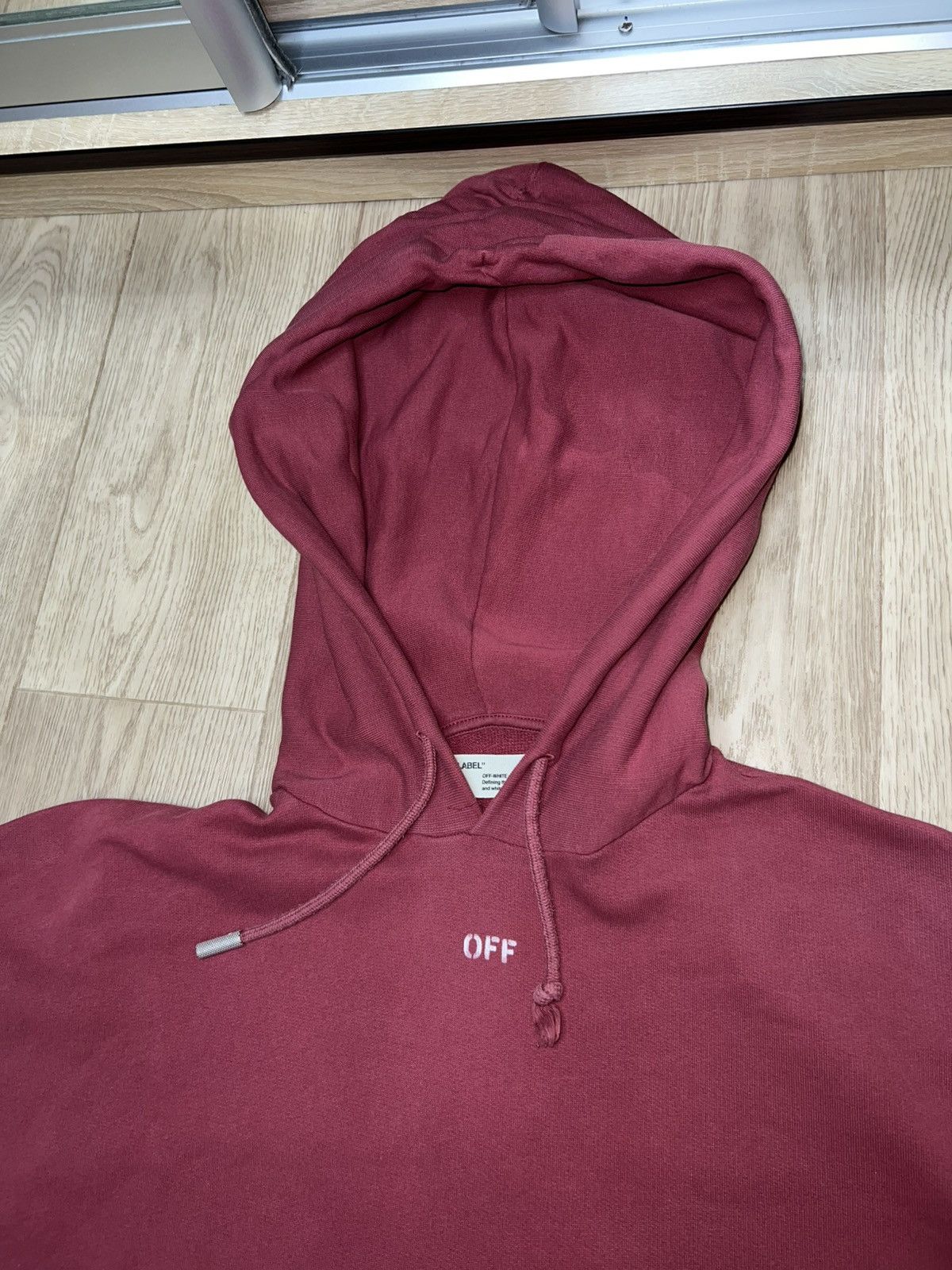 Off-White × Virgil Abloh Off-White Men's Red Diagonal Arrows Over Hoodie Size US M / EU 48-50 / 2 - 3 Thumbnail