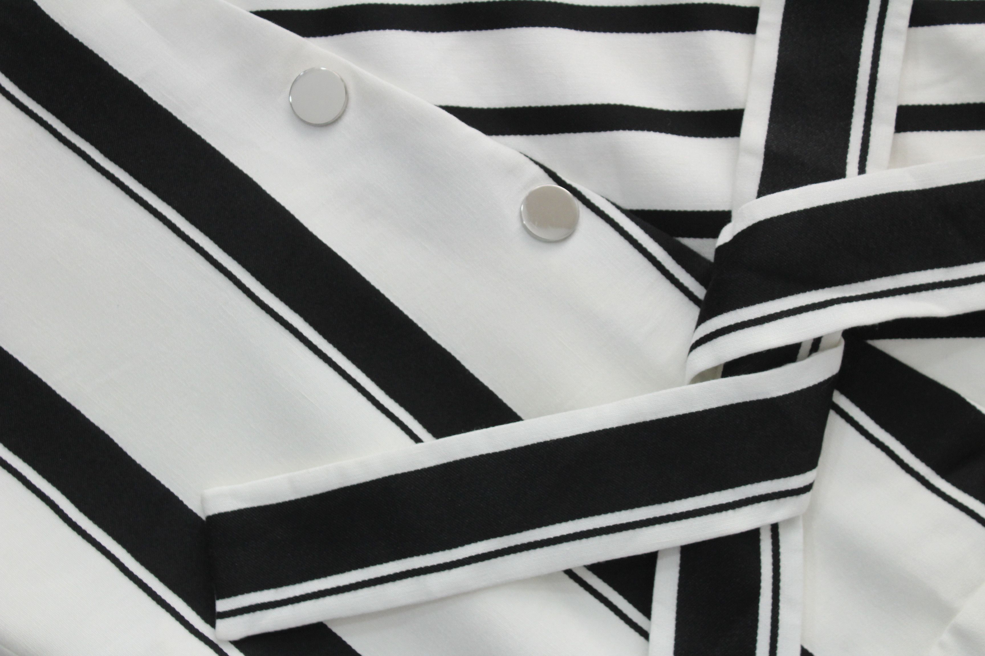 Maje Maje Jonson Striped Asymmetrical Tie-Waist Mini Skirt Size 27" / US 4 / IT 40 - 4 Thumbnail